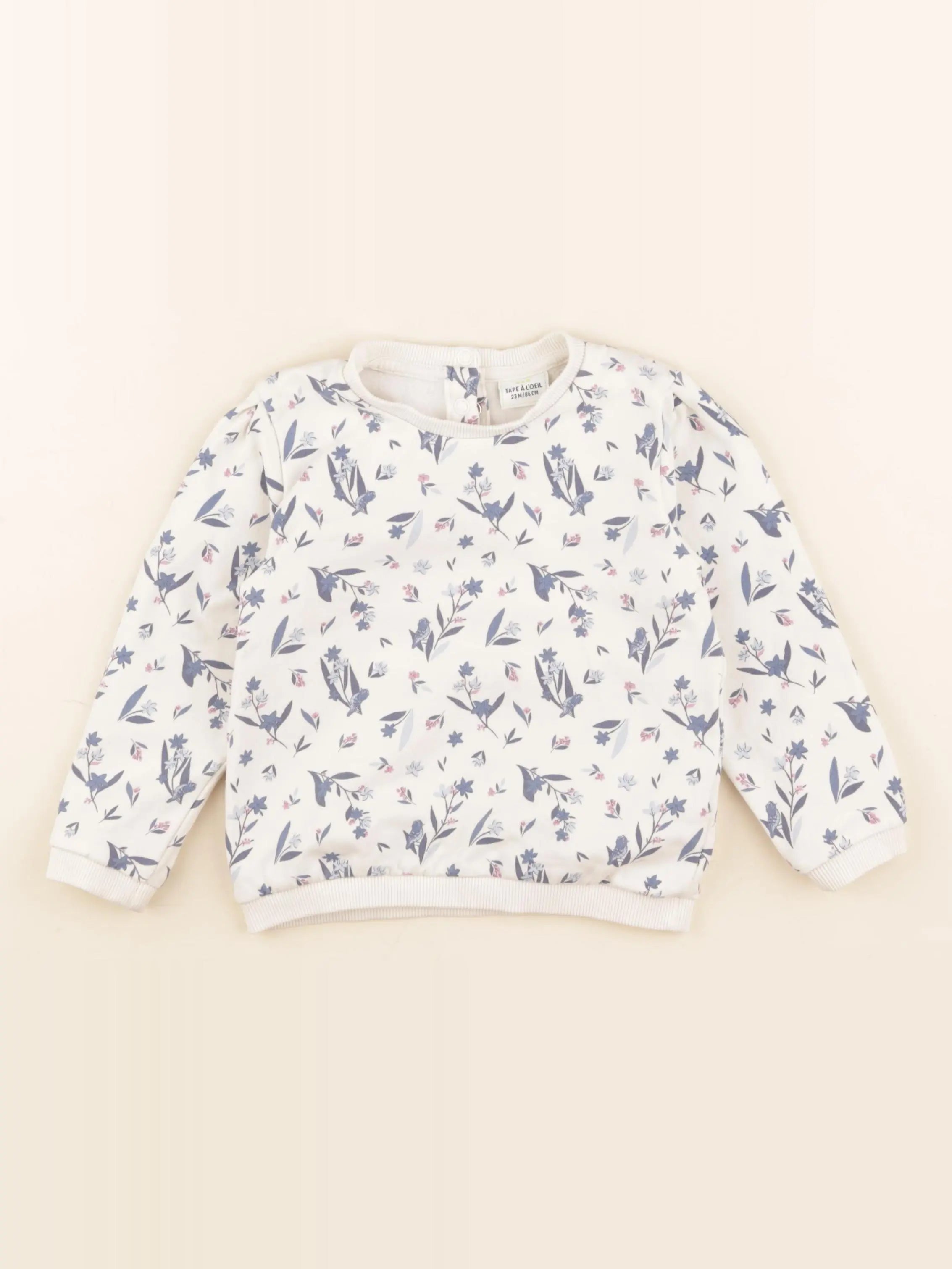 Tape à l'oeil - sweat blanc - 24 mois