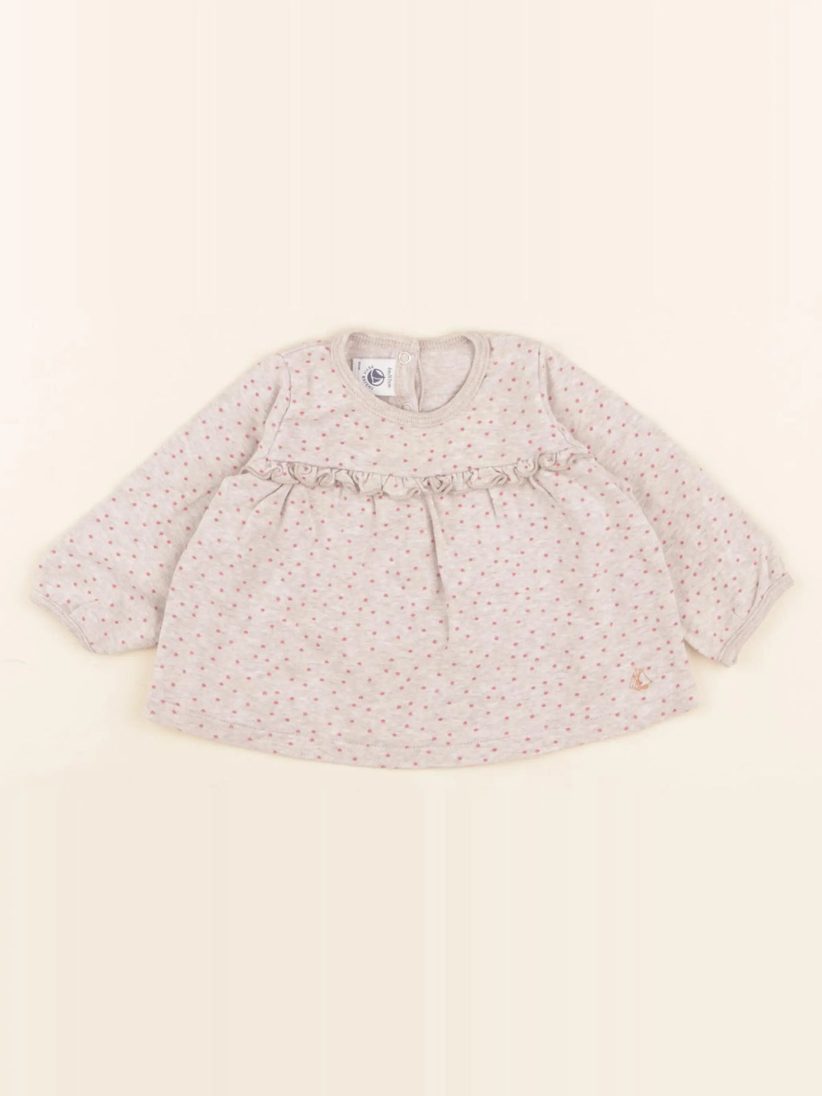Petit Bateau - tee-shirt beige - 6 mois