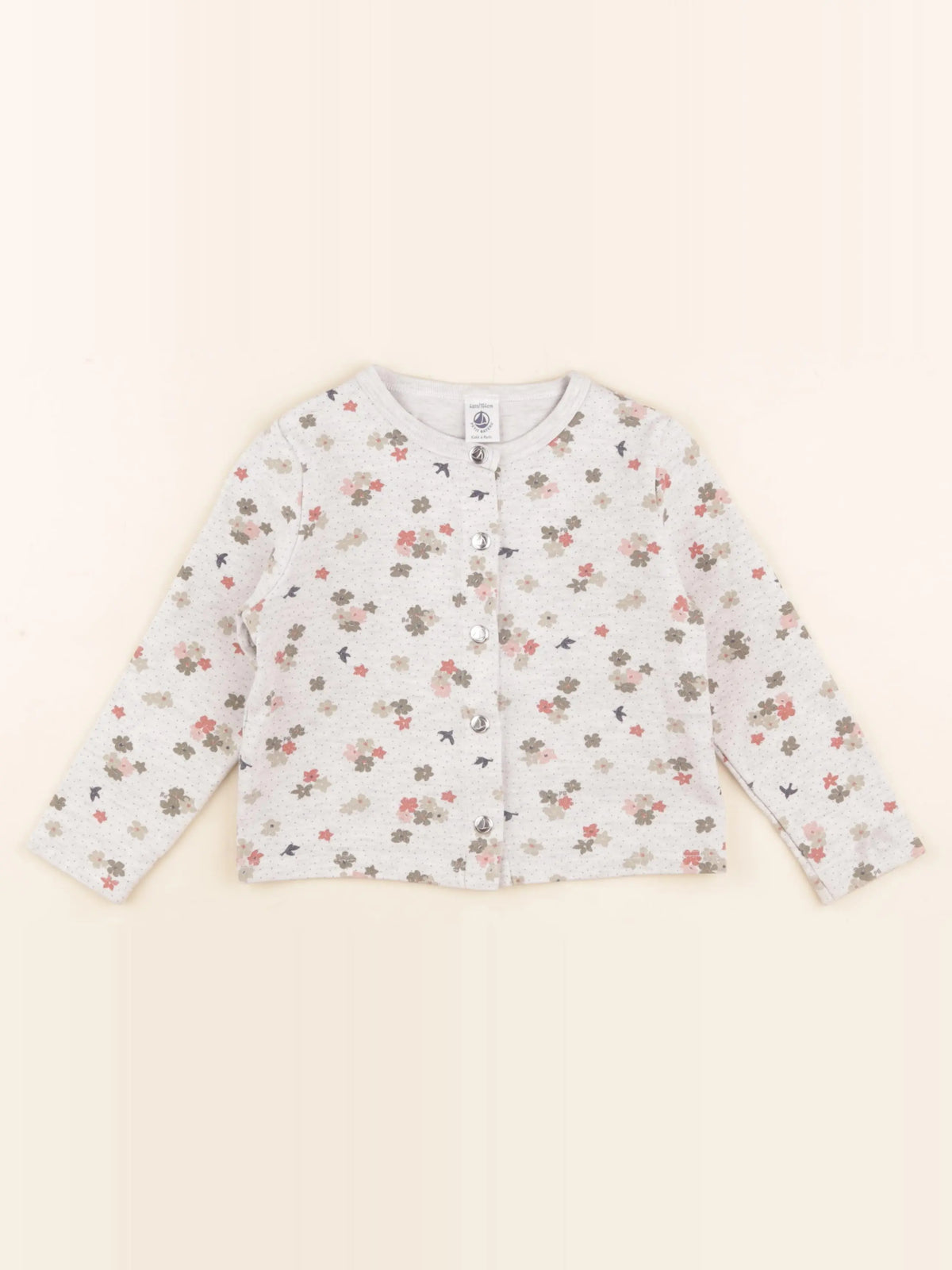 Petit Bateau - sweat gris - 4 ans