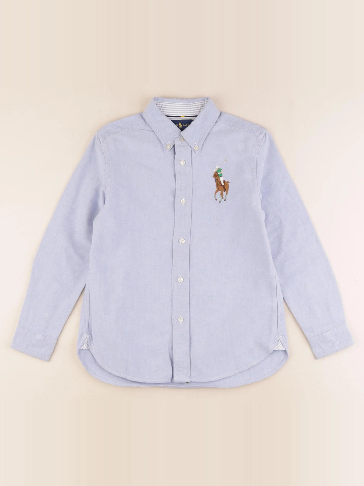 Ralph Lauren - chemise bleu - 7 ans