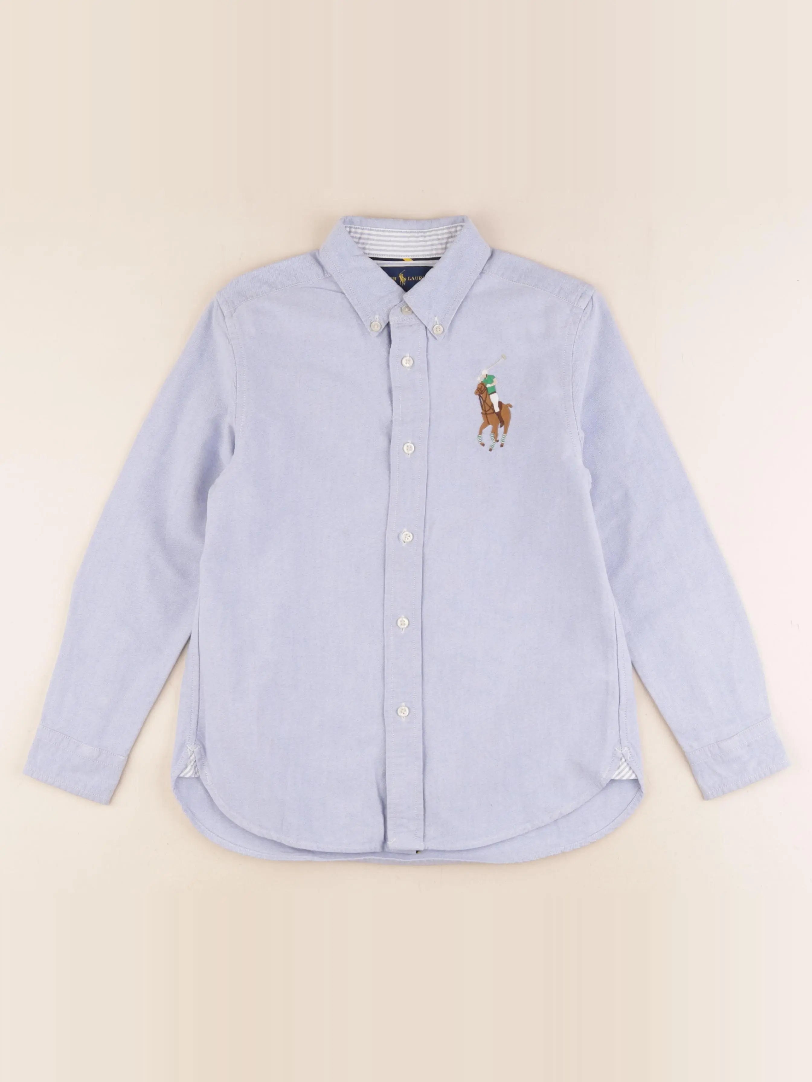 Ralph Lauren - chemise bleu - 7 ans