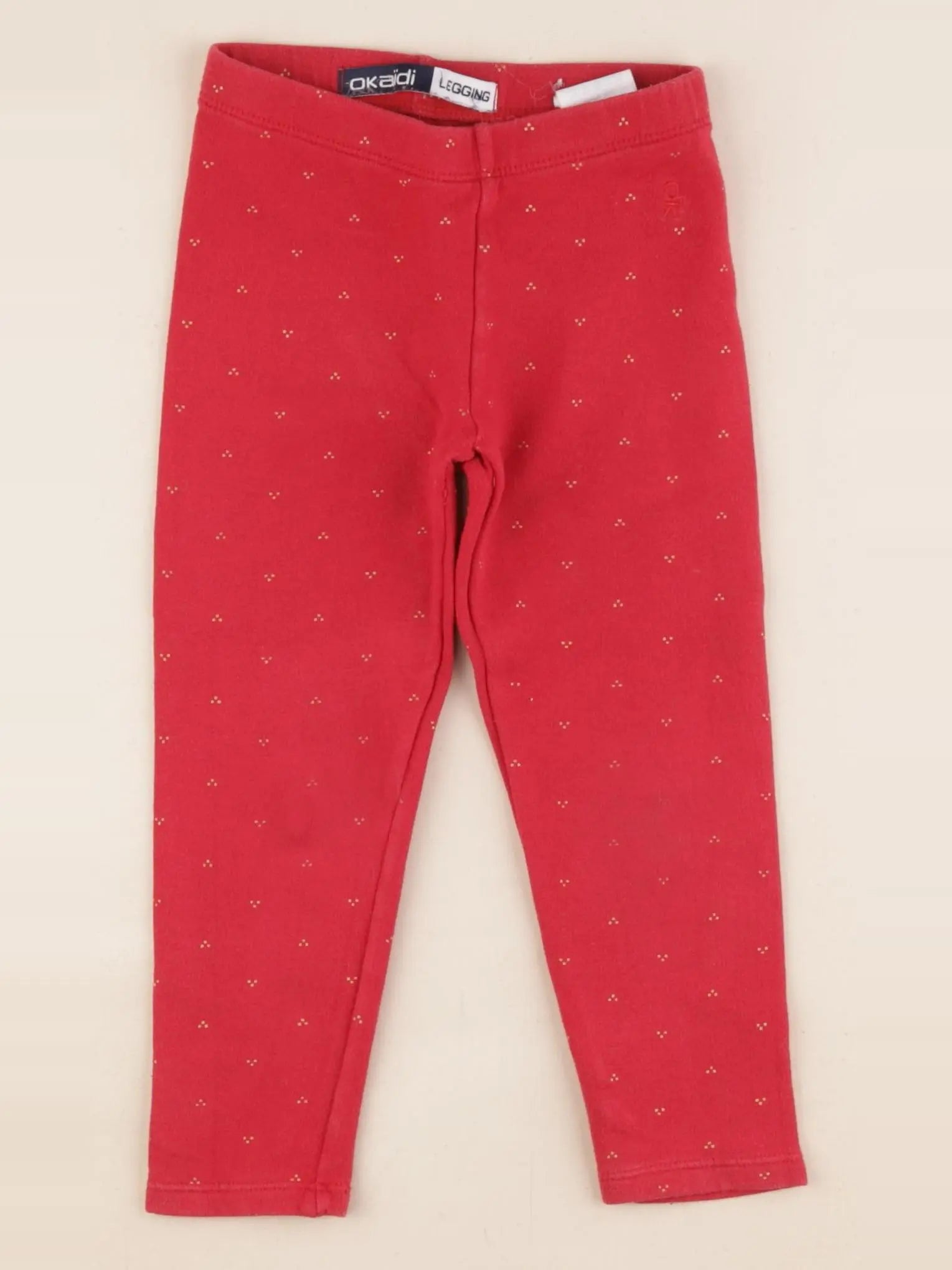 Okaidi - legging doublé rouge - 4 ans