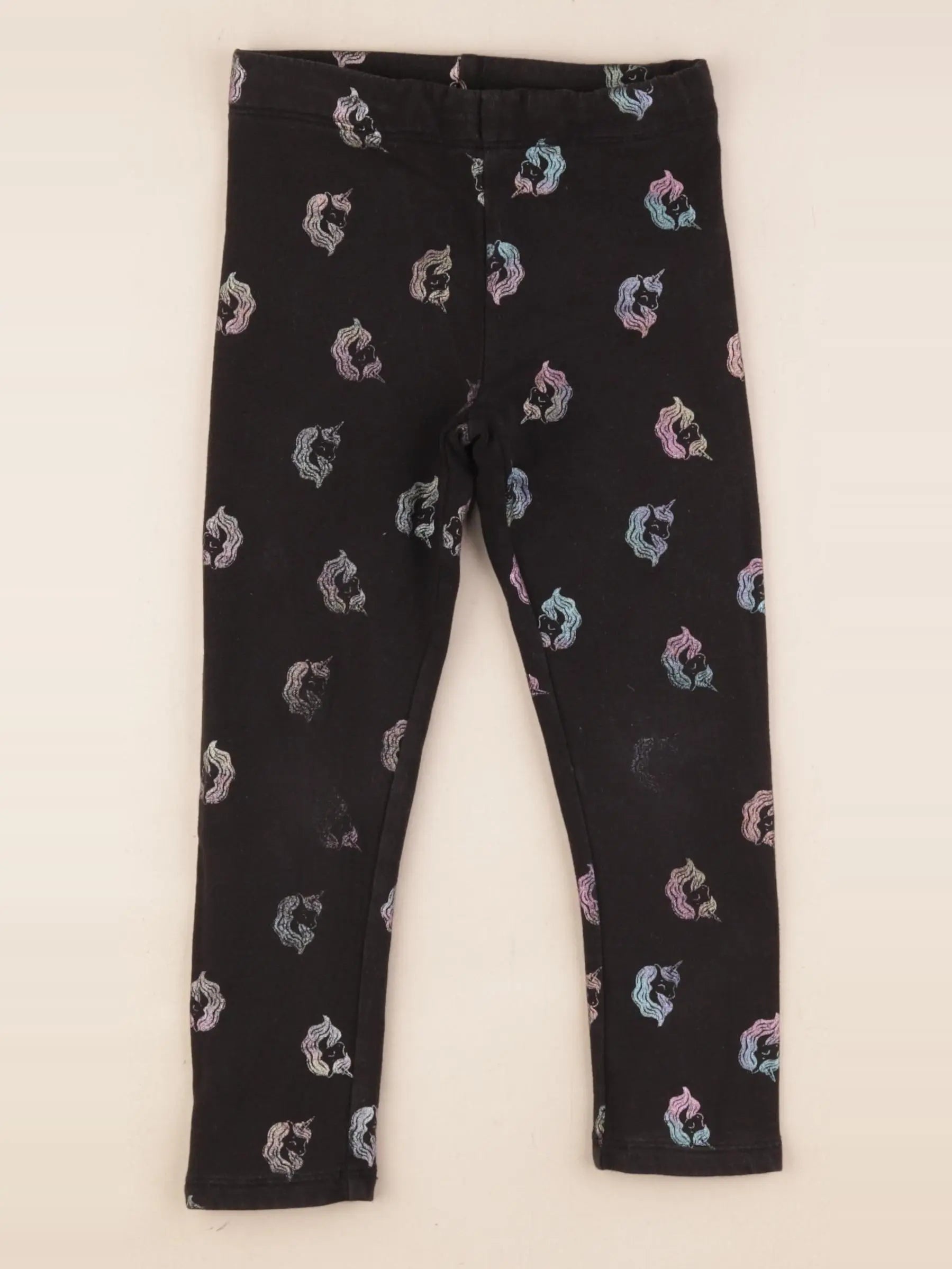 H&M - legging doublé noir - 3/4 ans