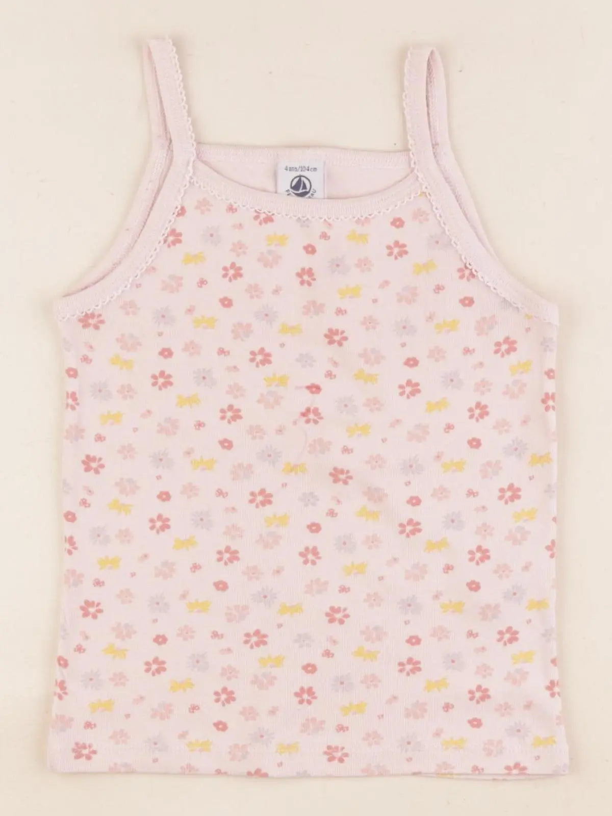 Petit Bateau - maillot de corps rose - 4 ans