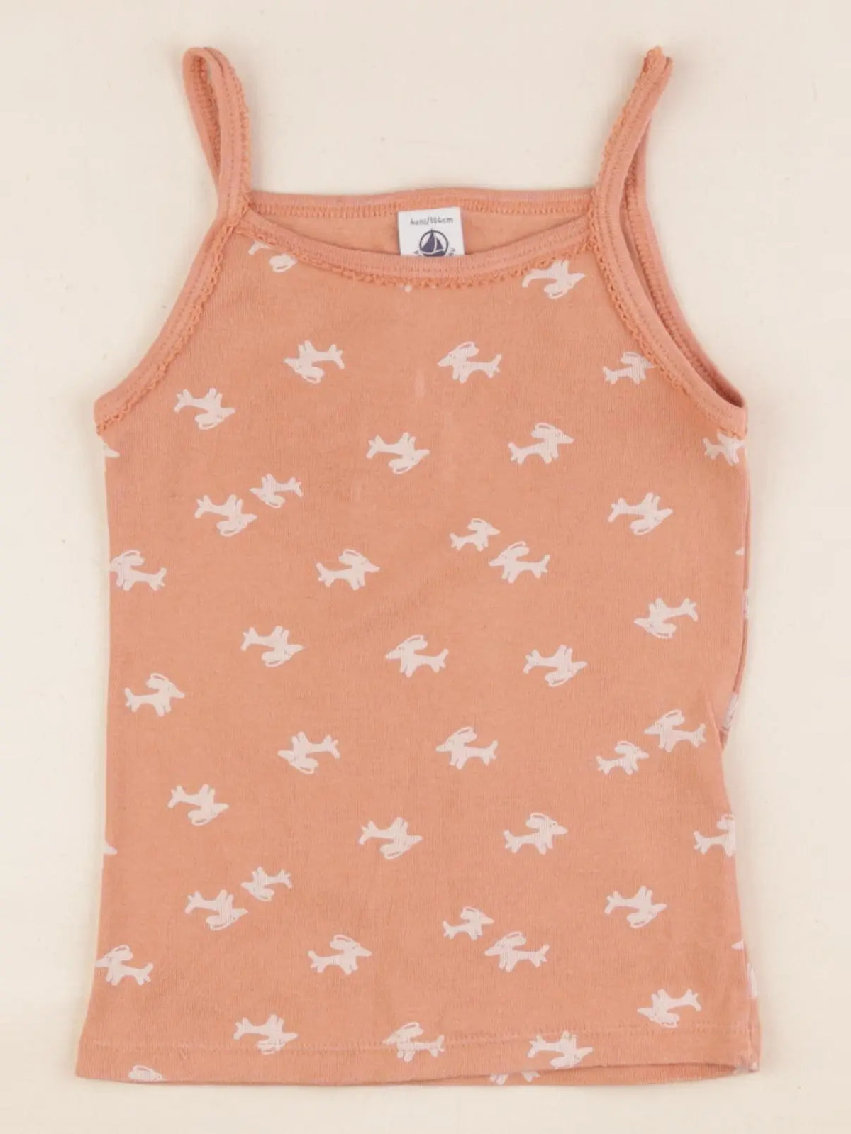 Petit Bateau - maillot de corps orange - 4 ans