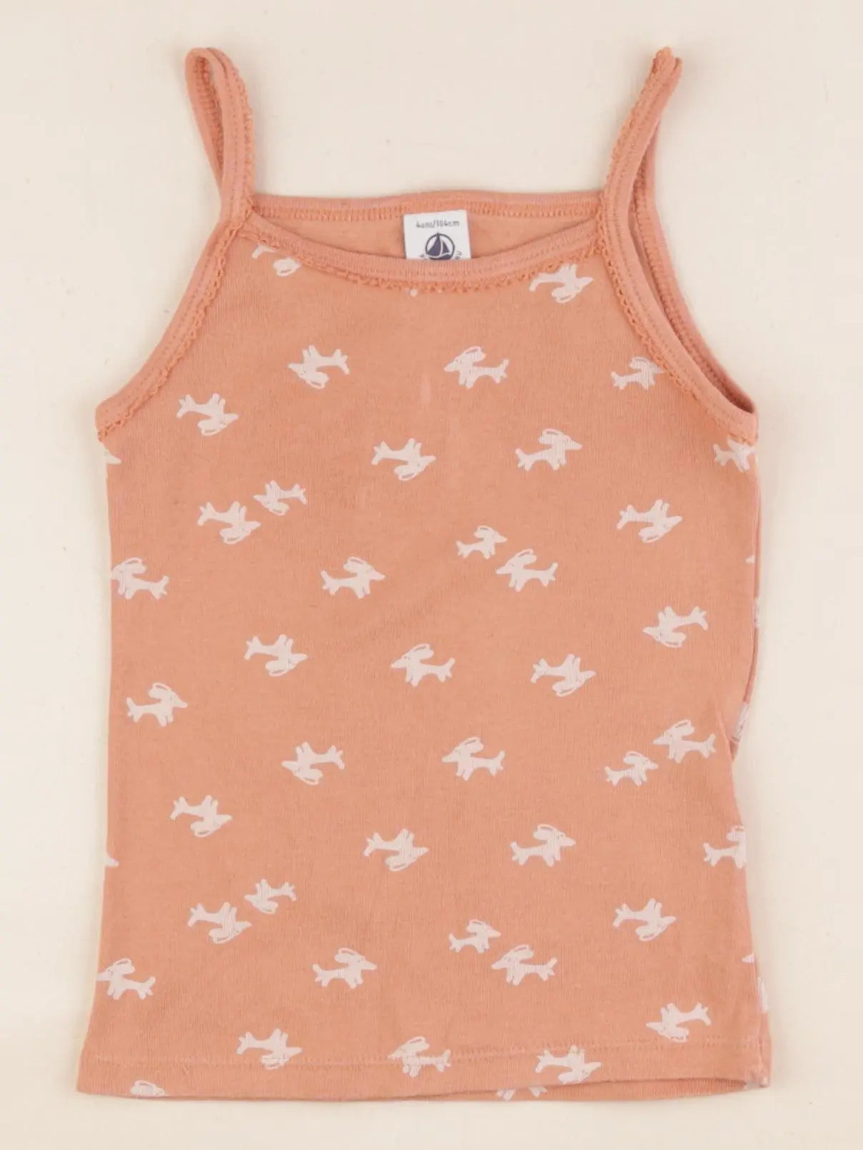 Petit Bateau - maillot de corps orange - 4 ans
