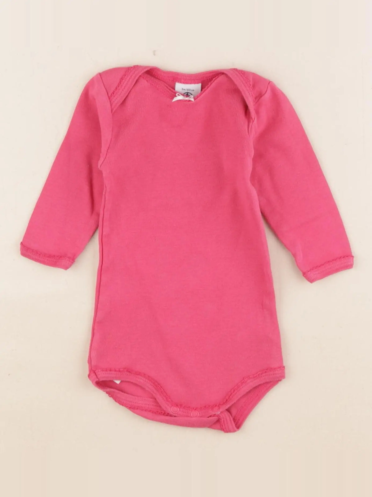Petit Bateau - body rose - 3 mois
