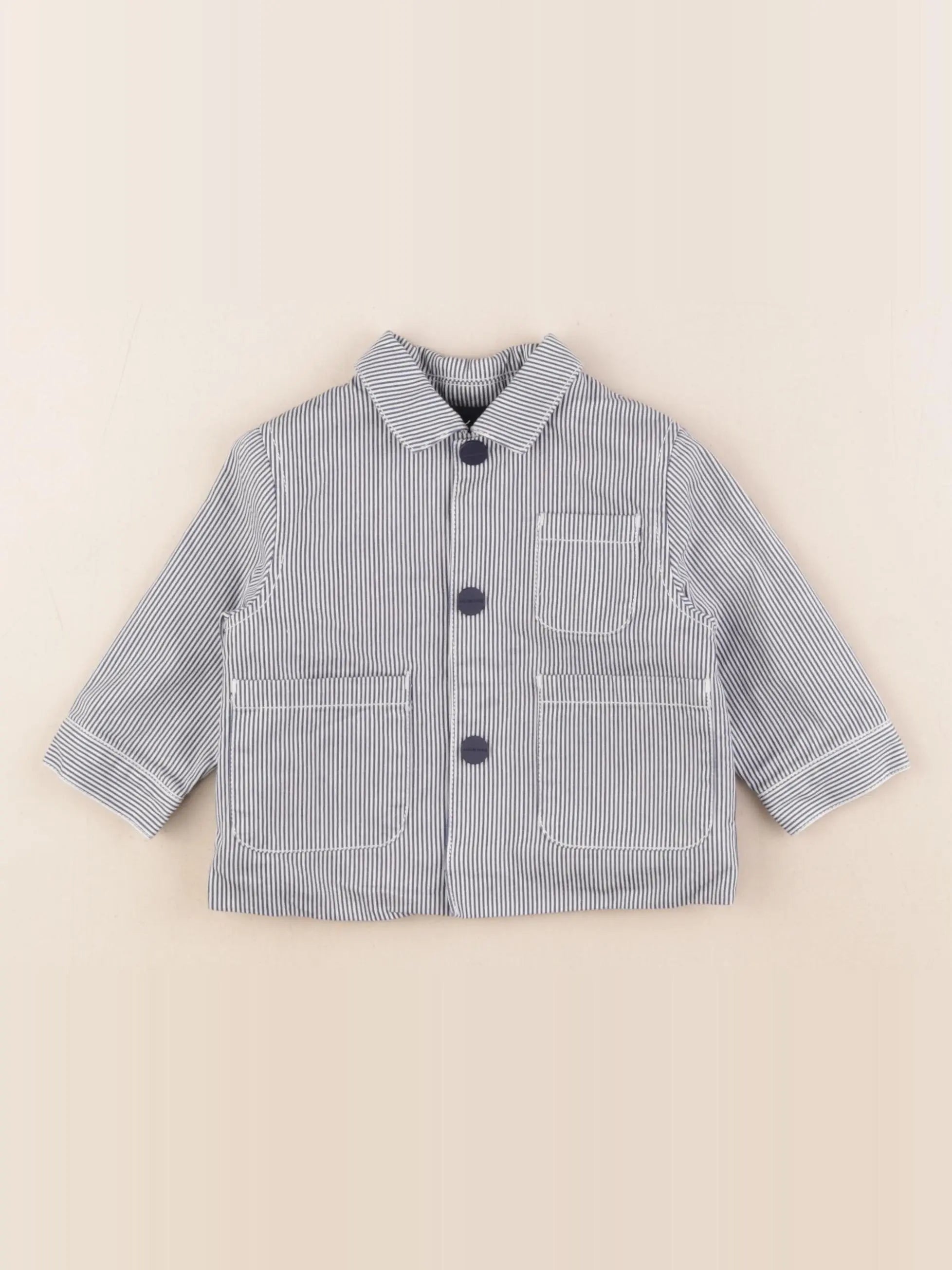 Jacadi - veste bleu, blanc - 6 mois