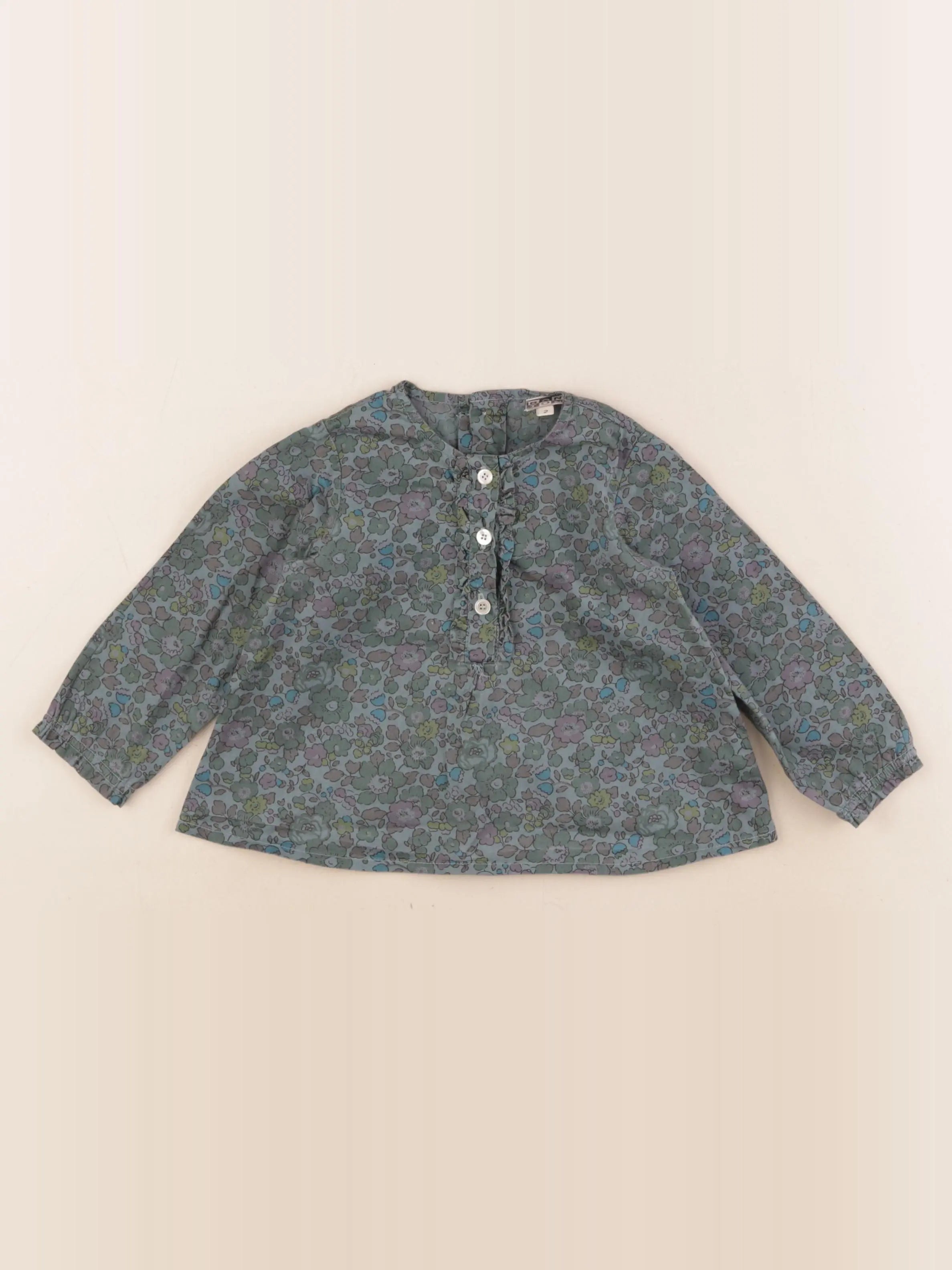 Bonton - blouse vert - 2 ans