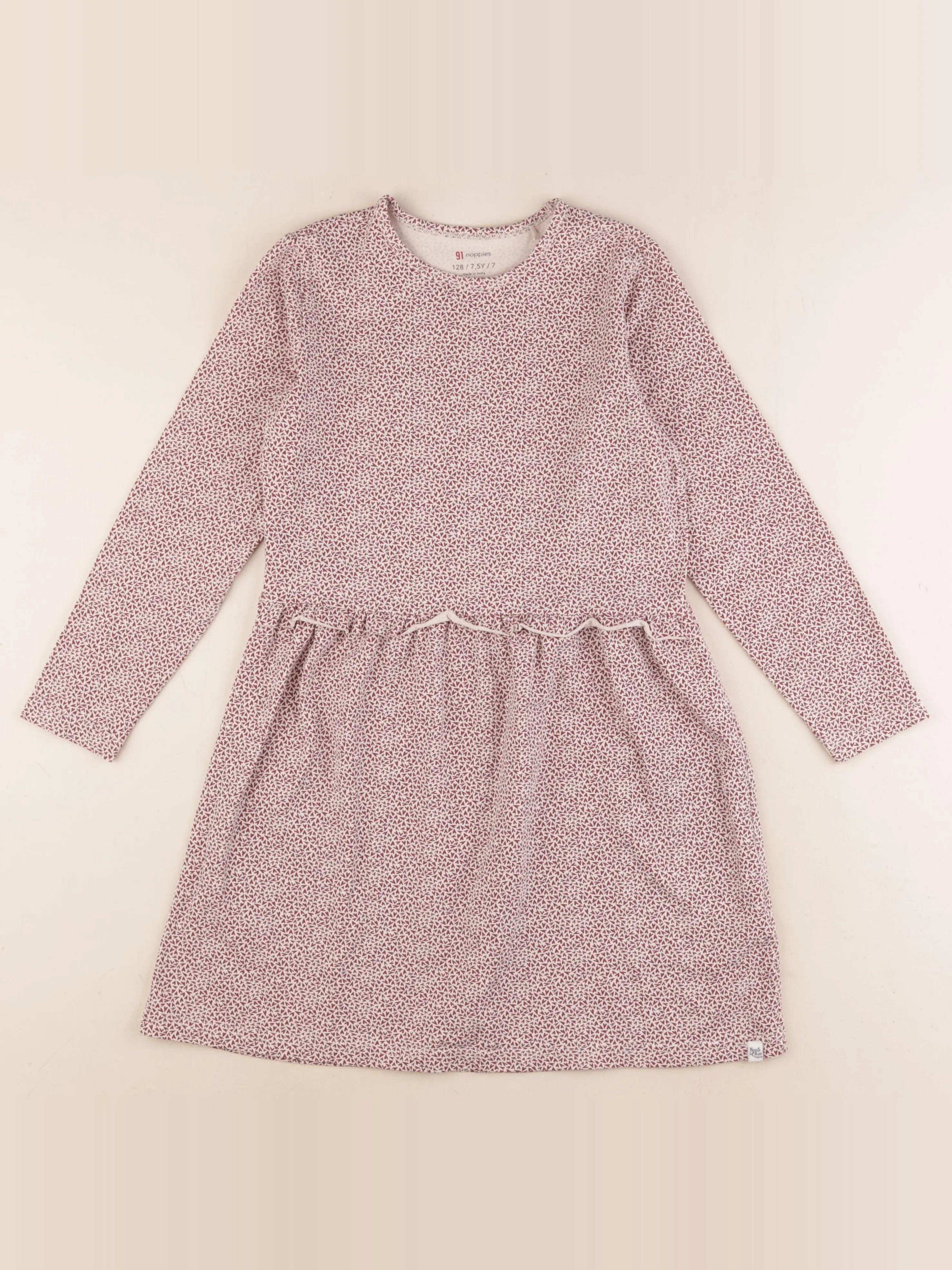 Noppies - robe beige, rouge - 7 ans