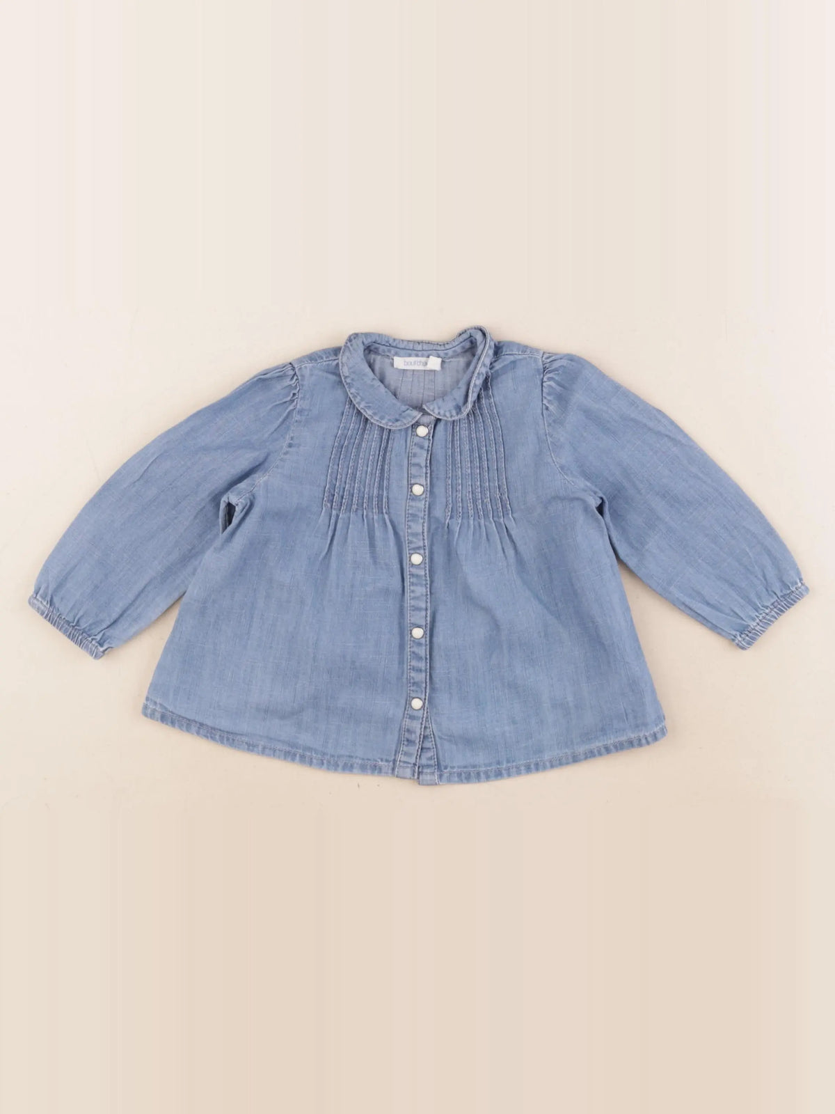 Boutchou - blouse bleu - 9 mois