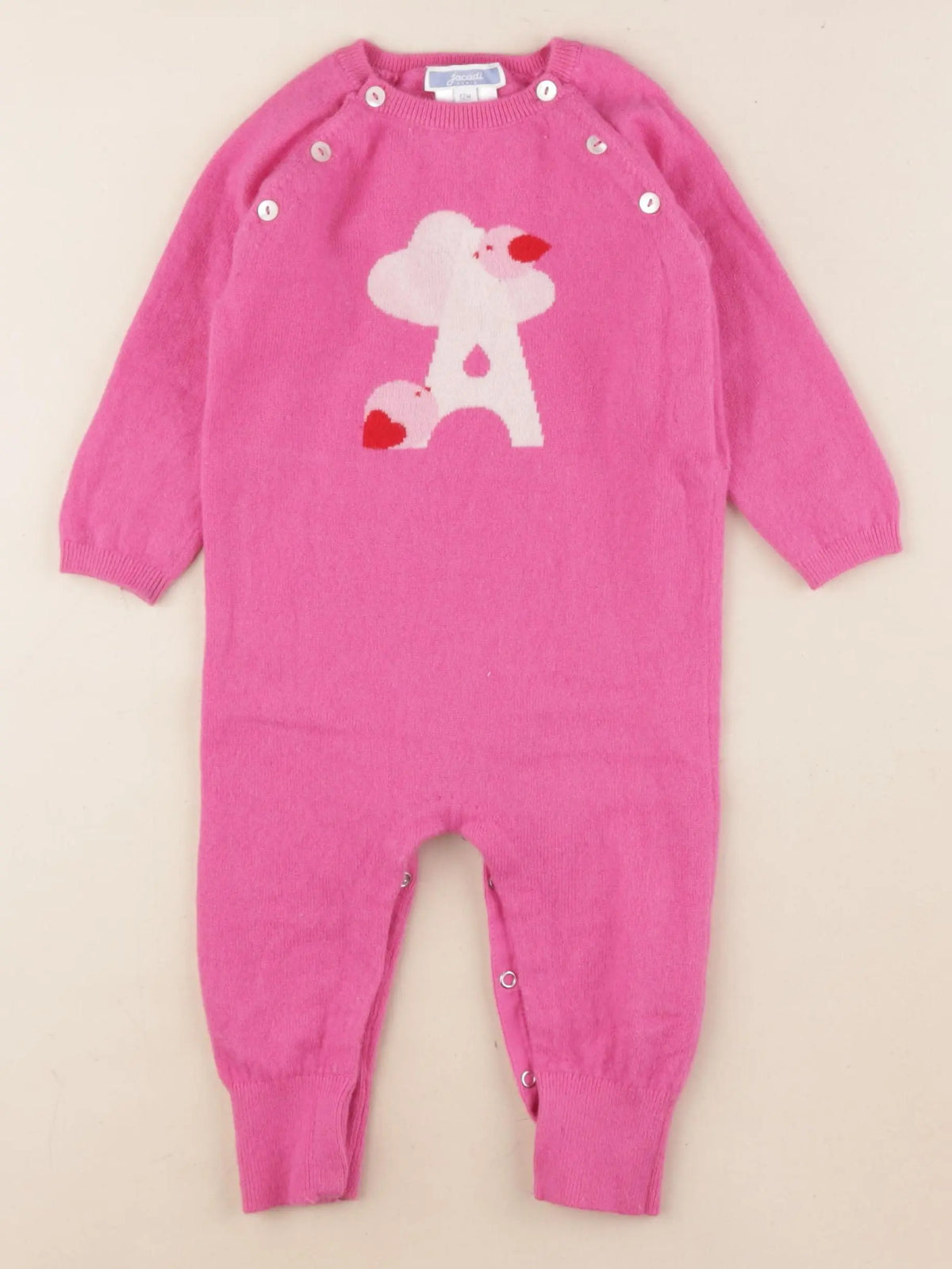 Jacadi - combinaison rose - 12 mois