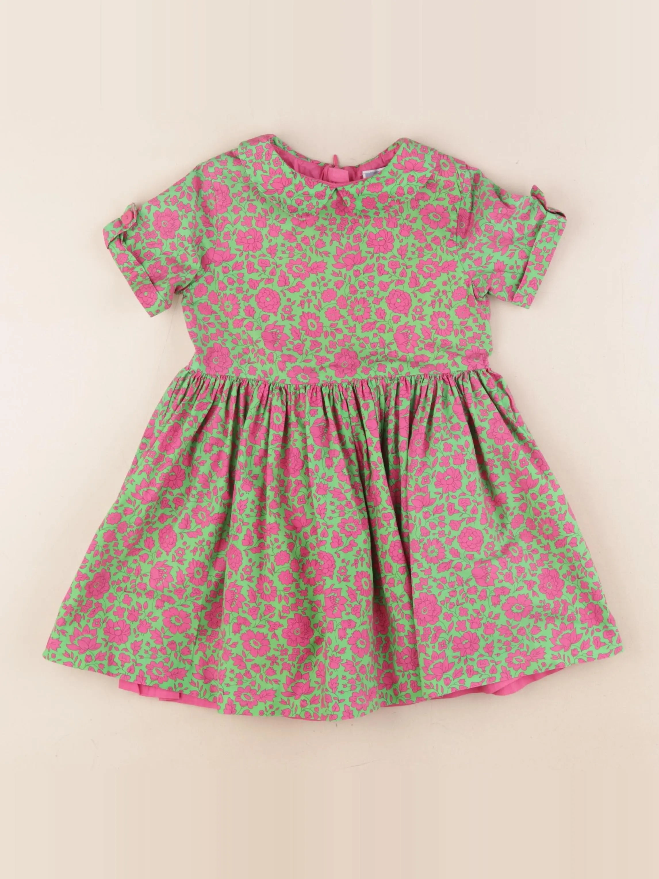 Jacadi - robe vert, rose - 3 ans