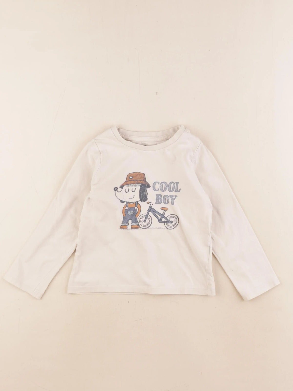 Vertbaudet - tee-shirt beige - 36 mois