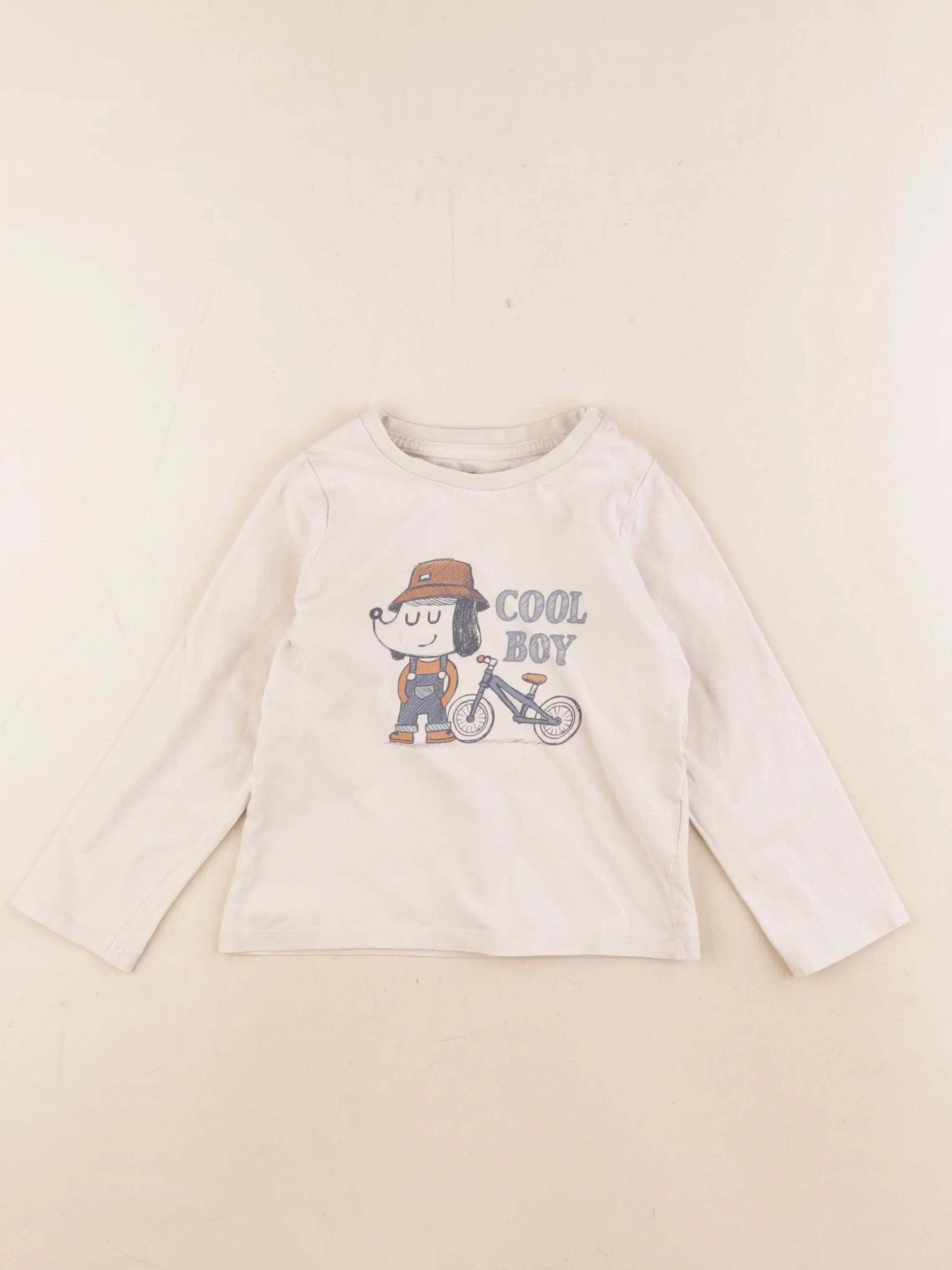 Vertbaudet - tee-shirt beige - 36 mois