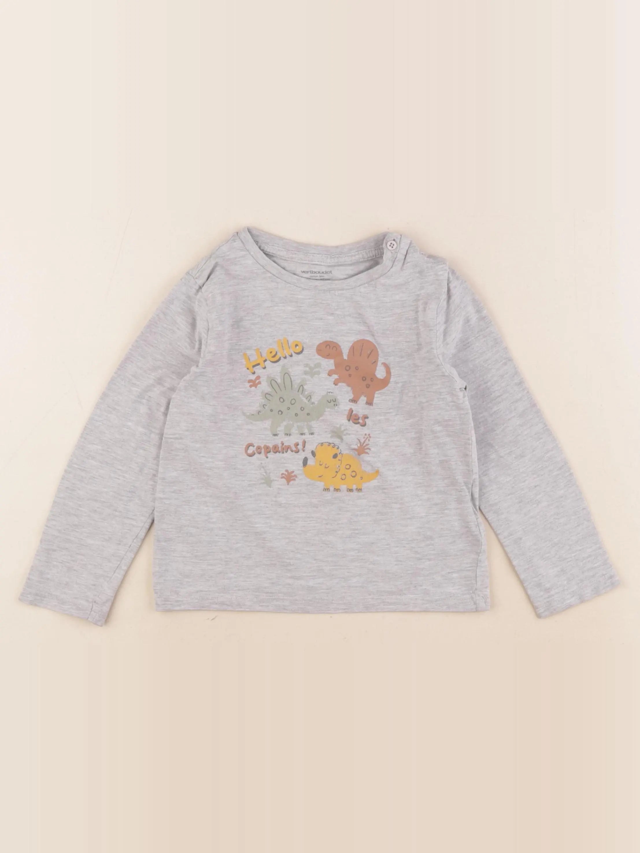 Vertbaudet - tee-shirt gris - 36 mois