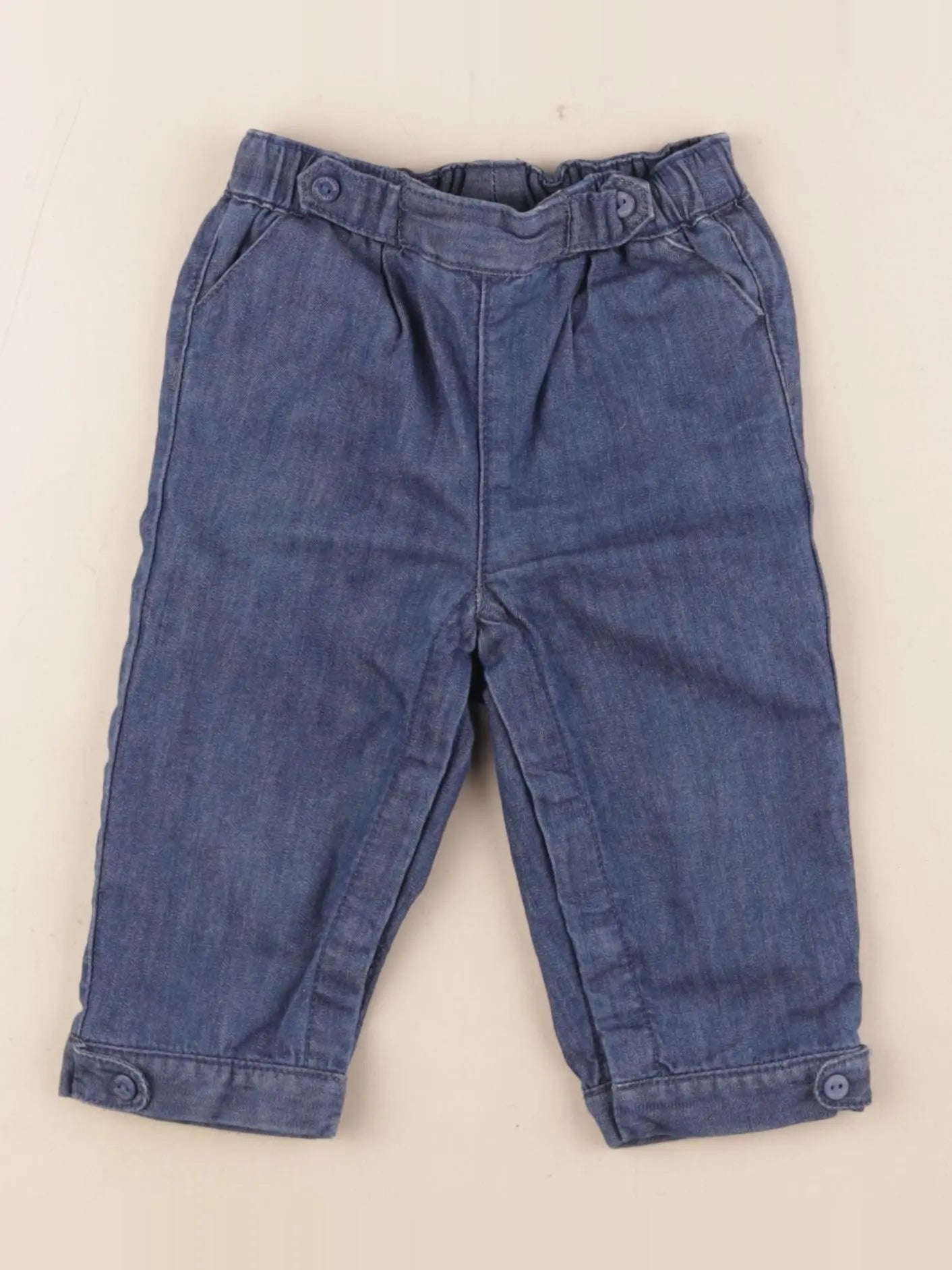 Cyrillus - pantalon doublé blanc - 9 mois