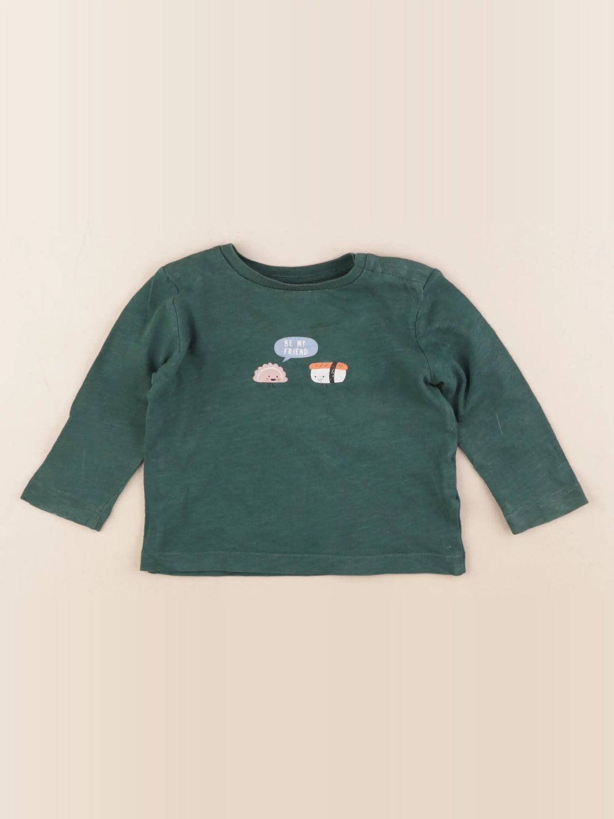 Boutchou - tee-shirt vert - 9 mois