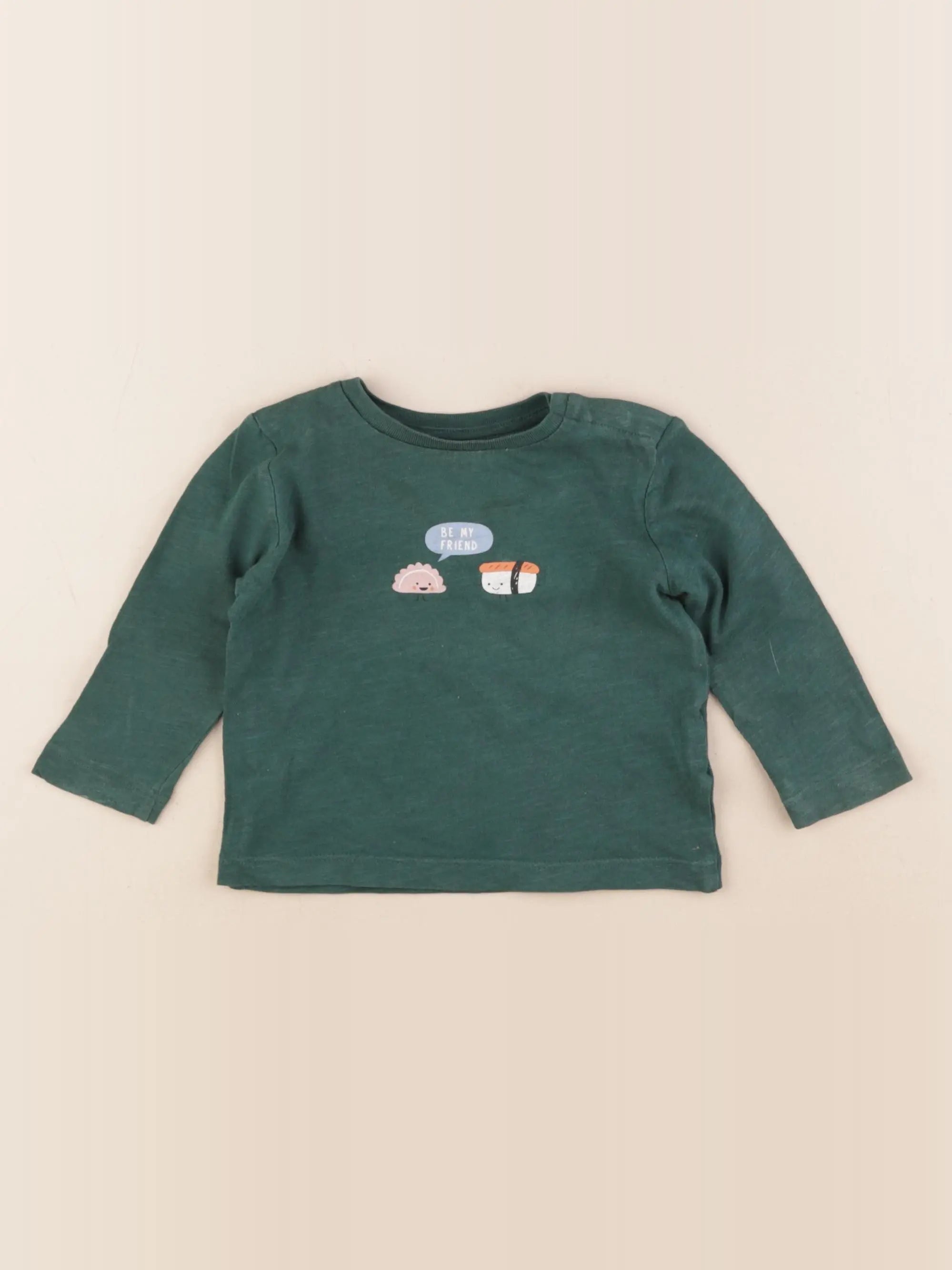Boutchou - tee-shirt vert - 9 mois