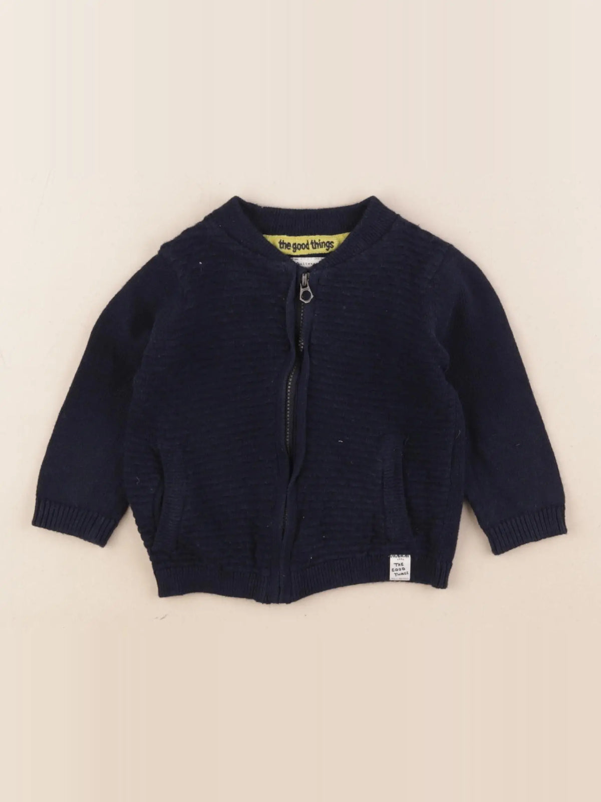 Zara - gilet bleu - 3/6 mois