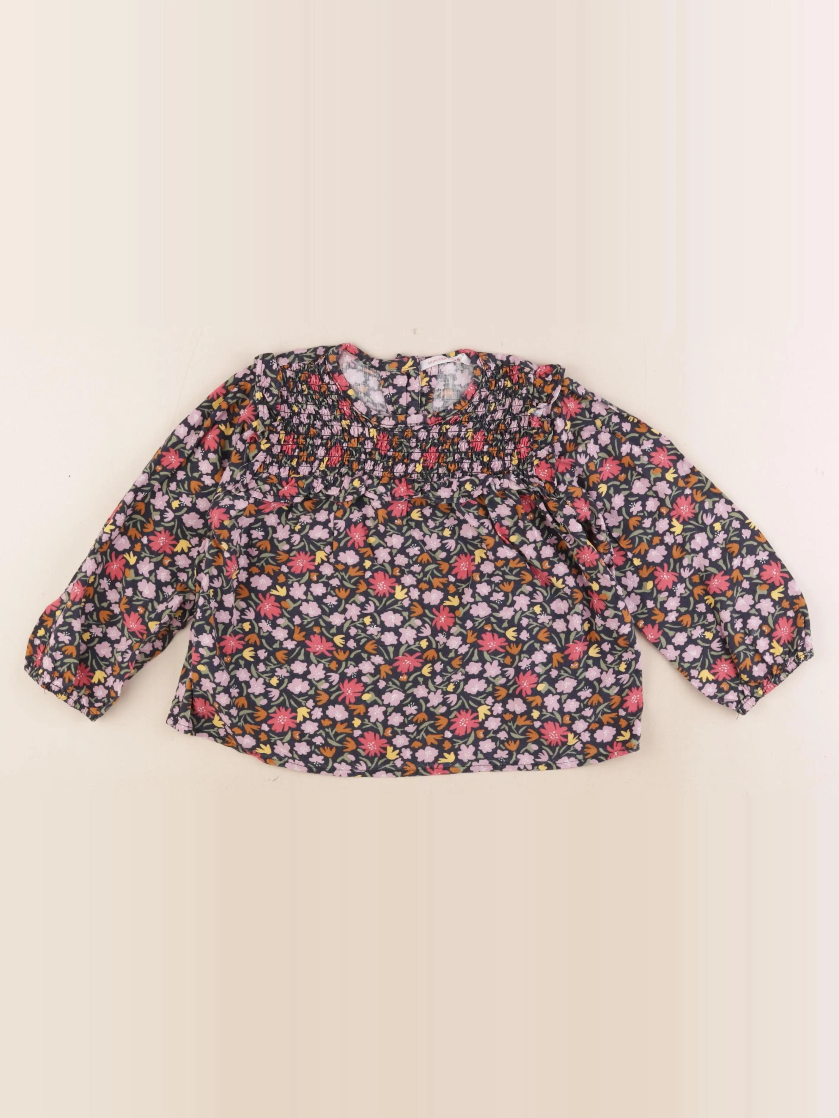 Monoprix - blouse noir, multicolore - 3 ans