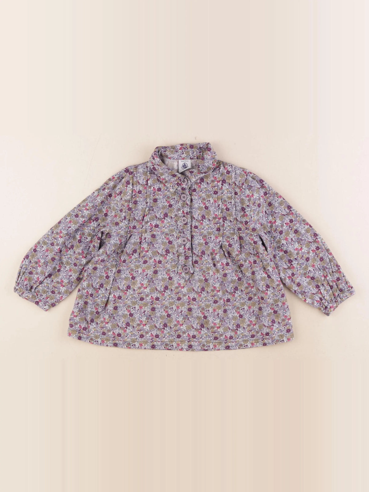 Petit Bateau - blouse violet - 3 ans