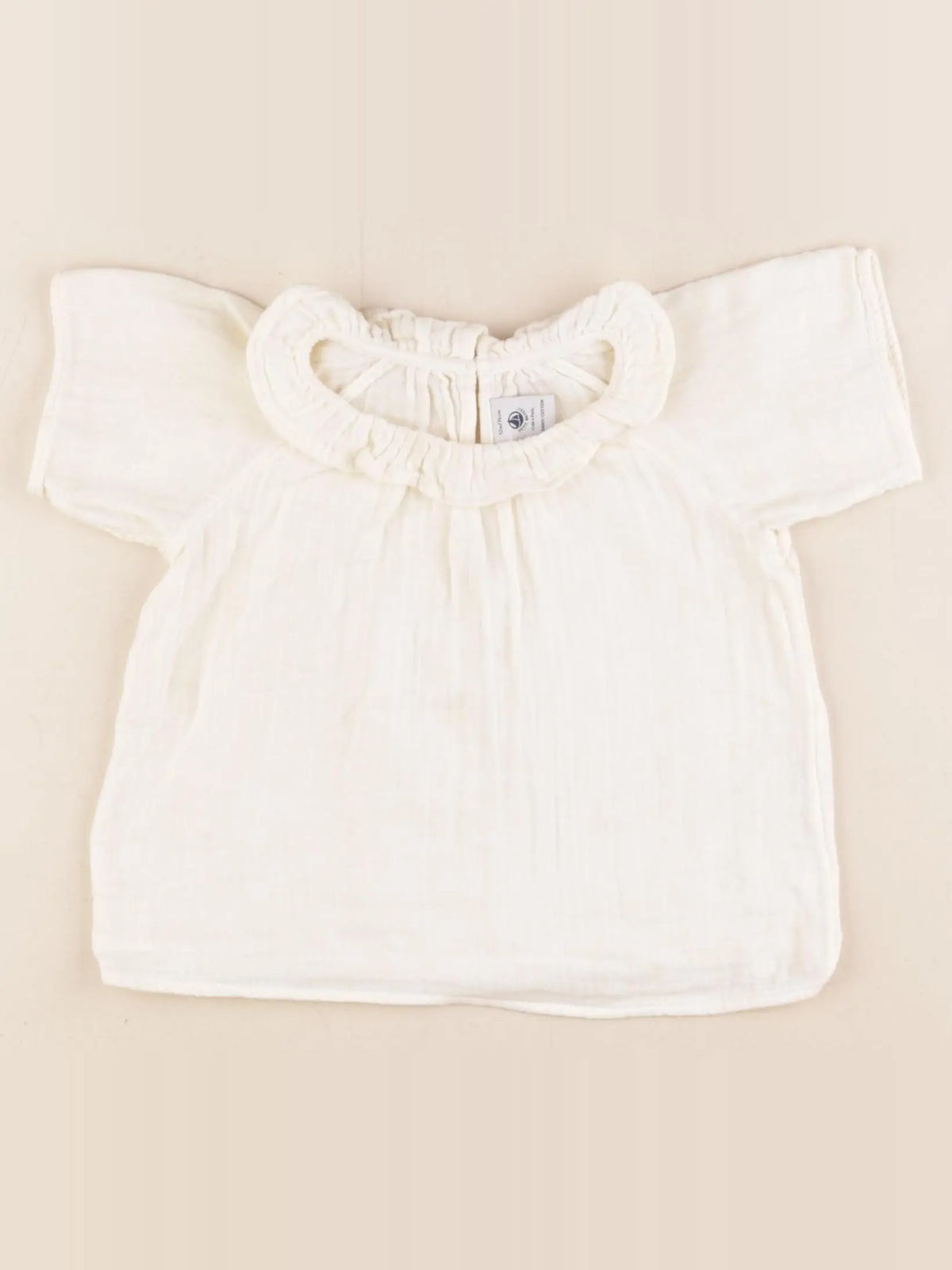 Petit Bateau - blouse beige - 12 mois