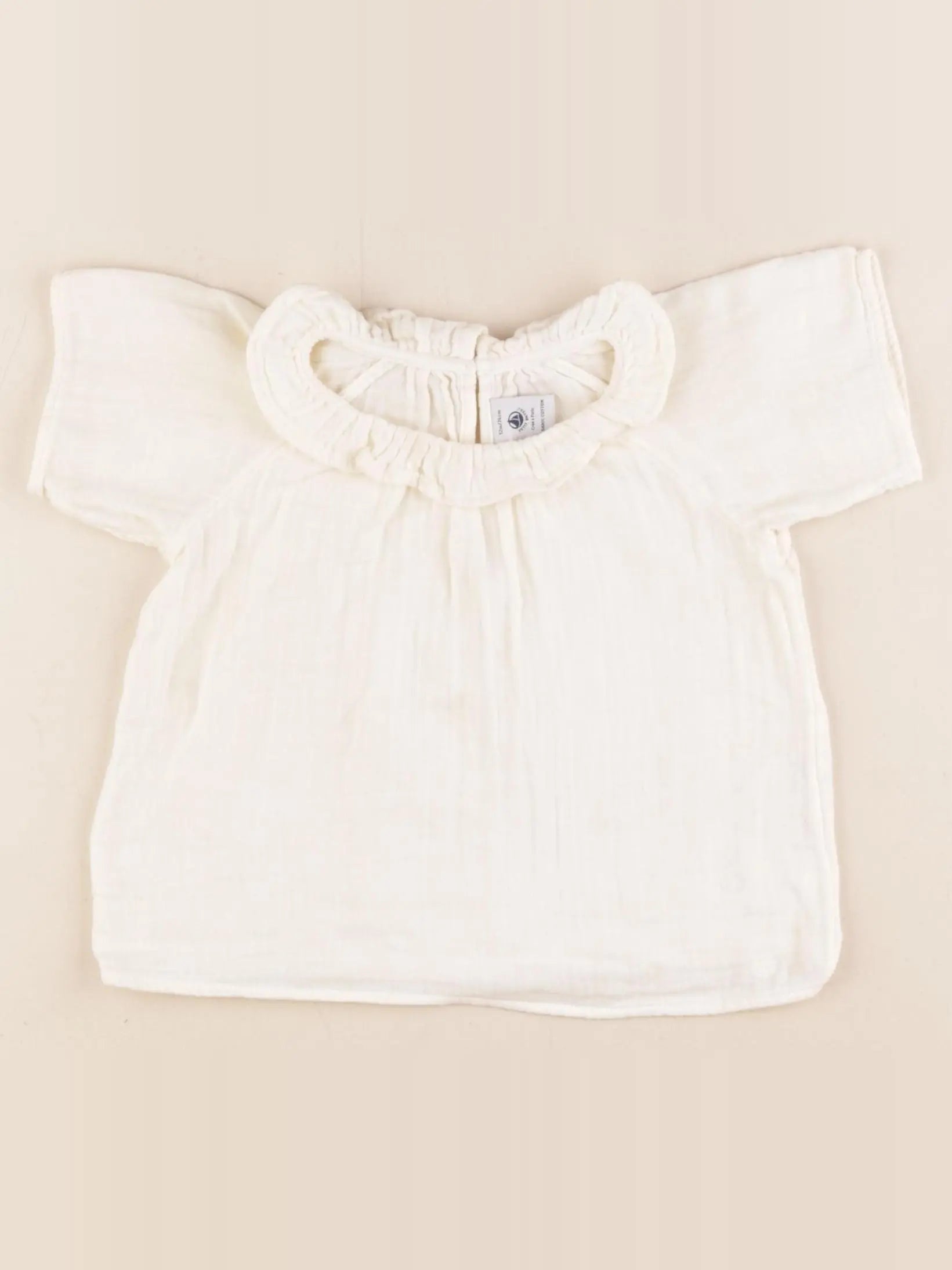 Petit Bateau - blouse beige - 12 mois