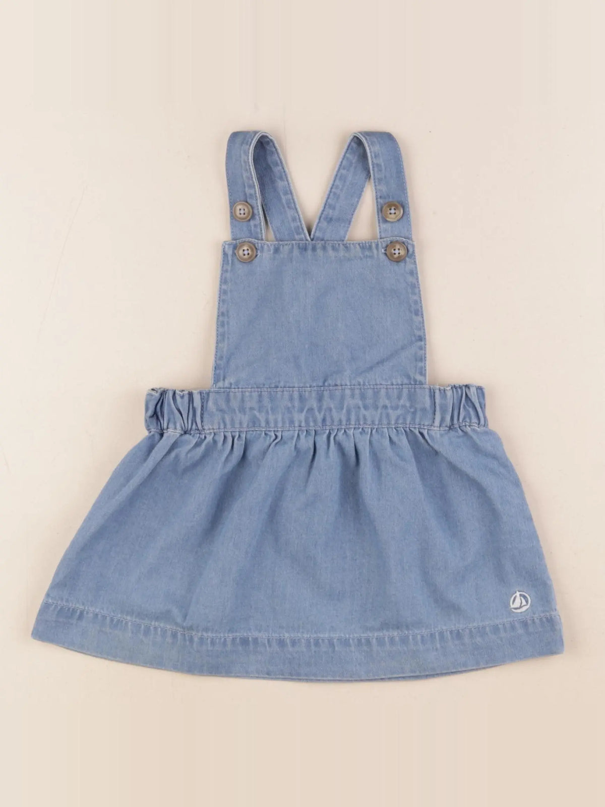 Petit Bateau - robe bleu - 12 mois