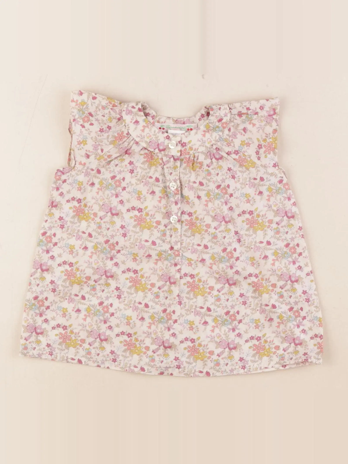 Bonton - blouse multicolore, beige - 18 mois