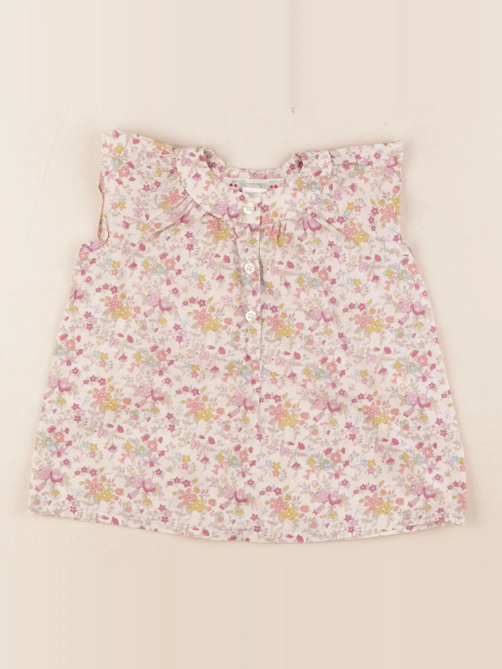 Bonton - blouse multicolore, beige - 18 mois