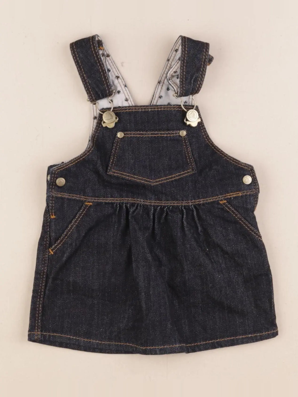 Petit Bateau - robe bleu - 3 mois
