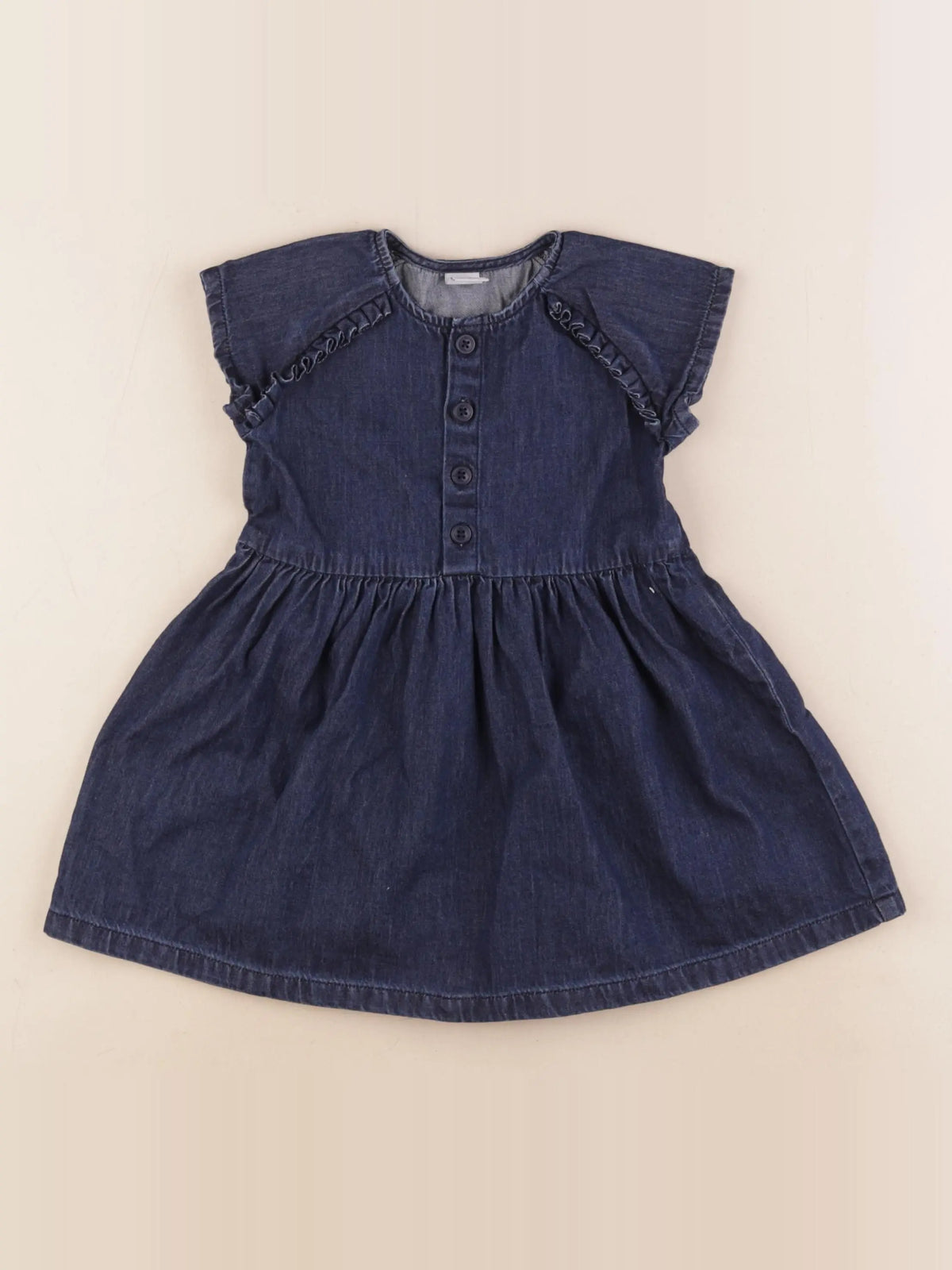 Petit Bateau - robe bleu - 24 mois