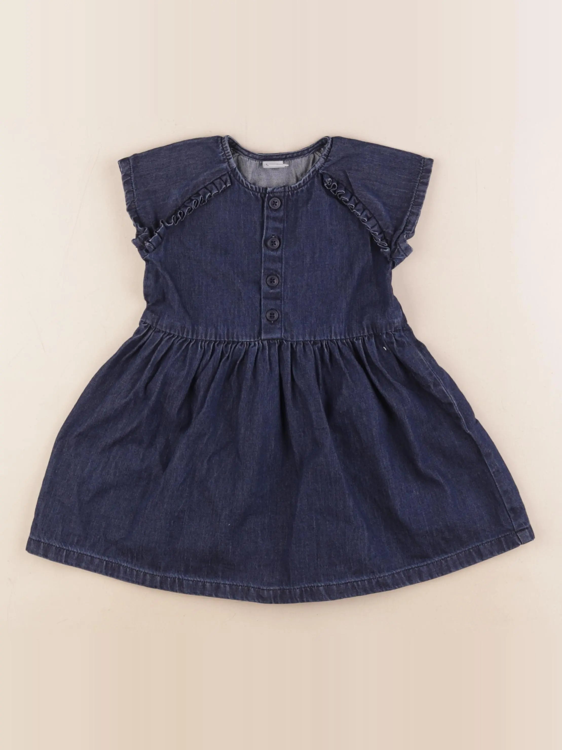 Petit Bateau - robe bleu - 24 mois