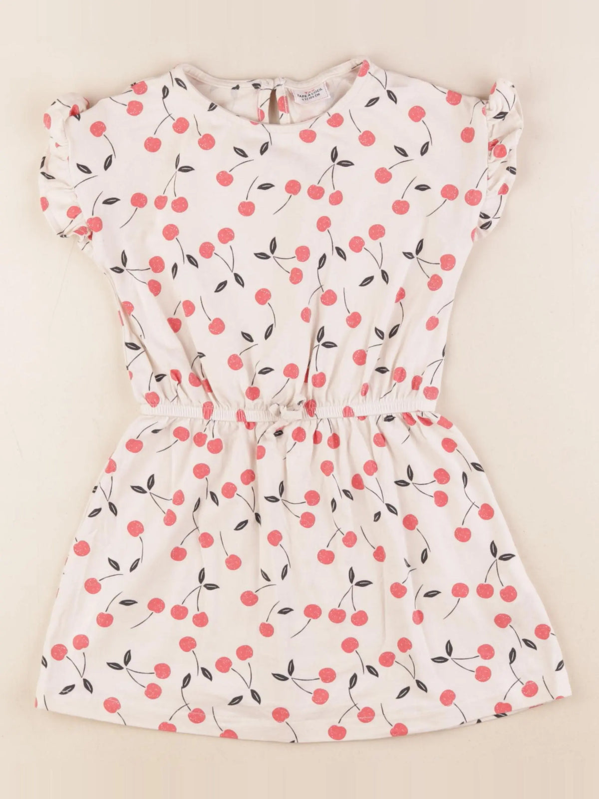 Tape à l'oeil - robe beige, rouge - 4 ans