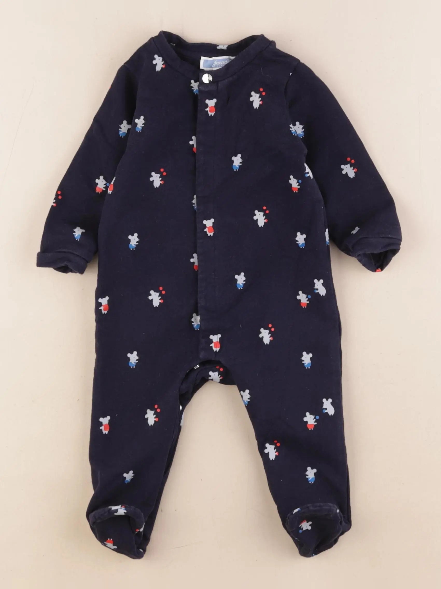 Jacadi - pyjama coton bleu - 6 mois