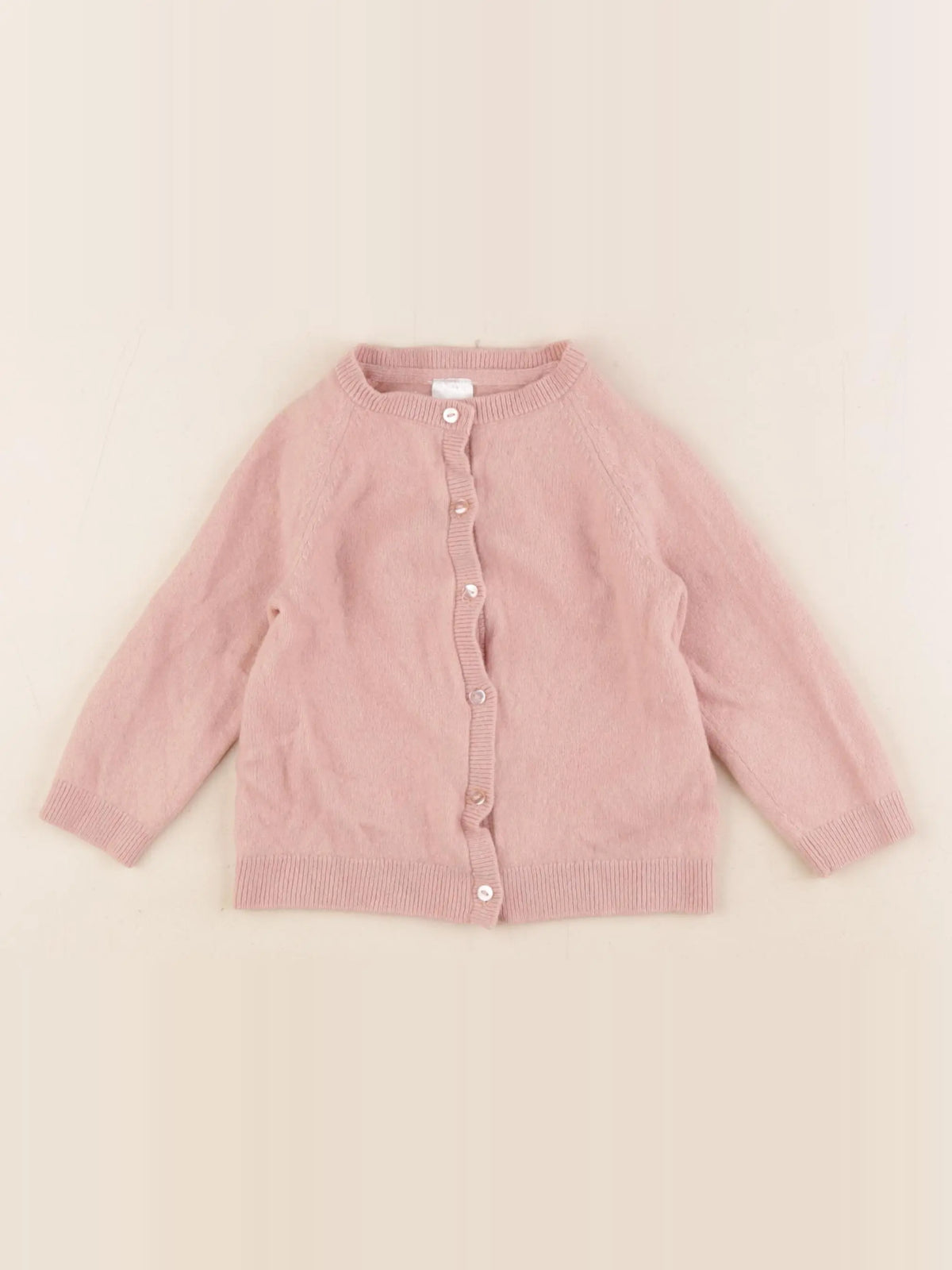 H&M - gilet rose - 12/18 mois