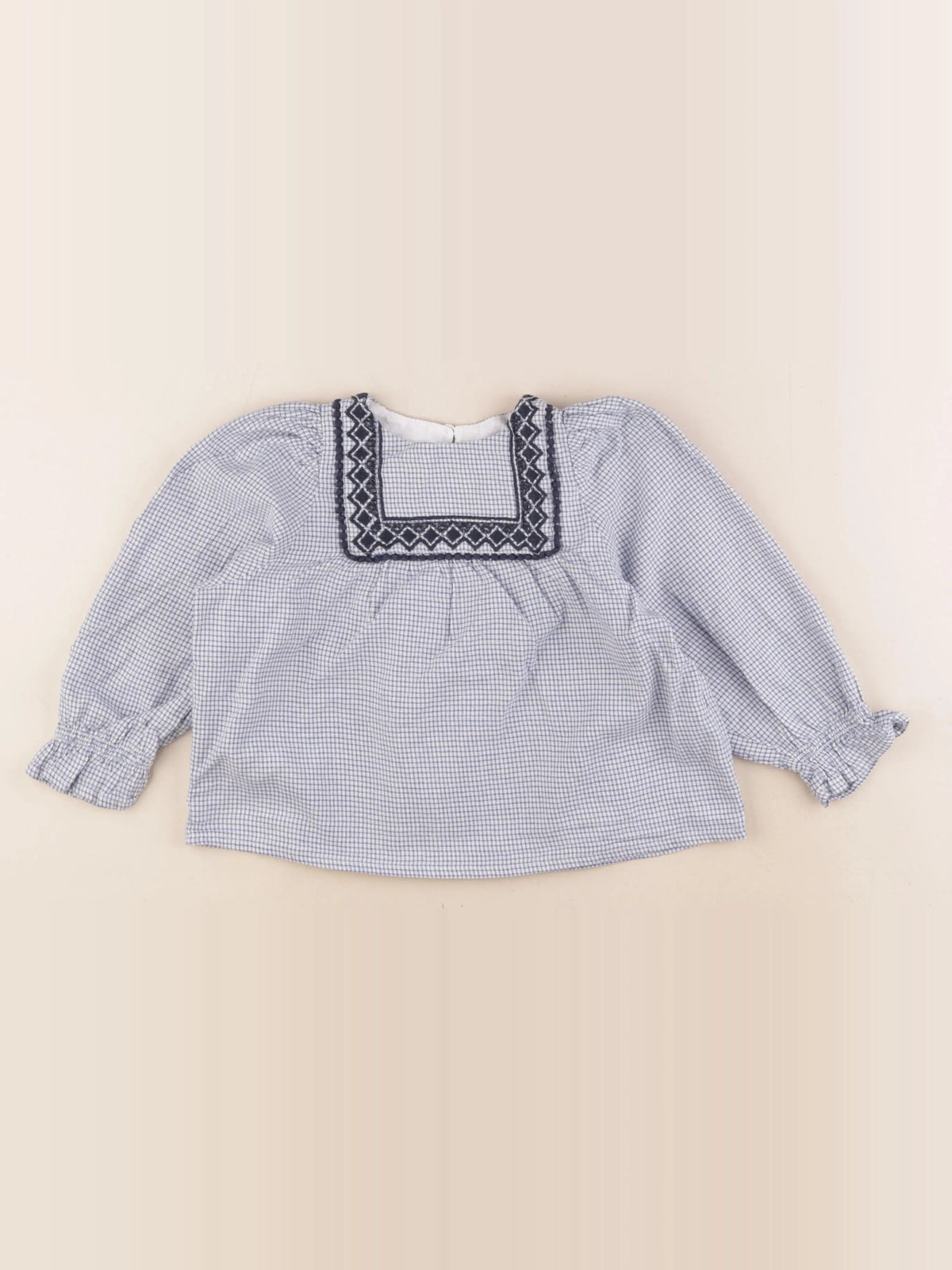 Cyrillus - blouse blanc, bleu - 4 ans