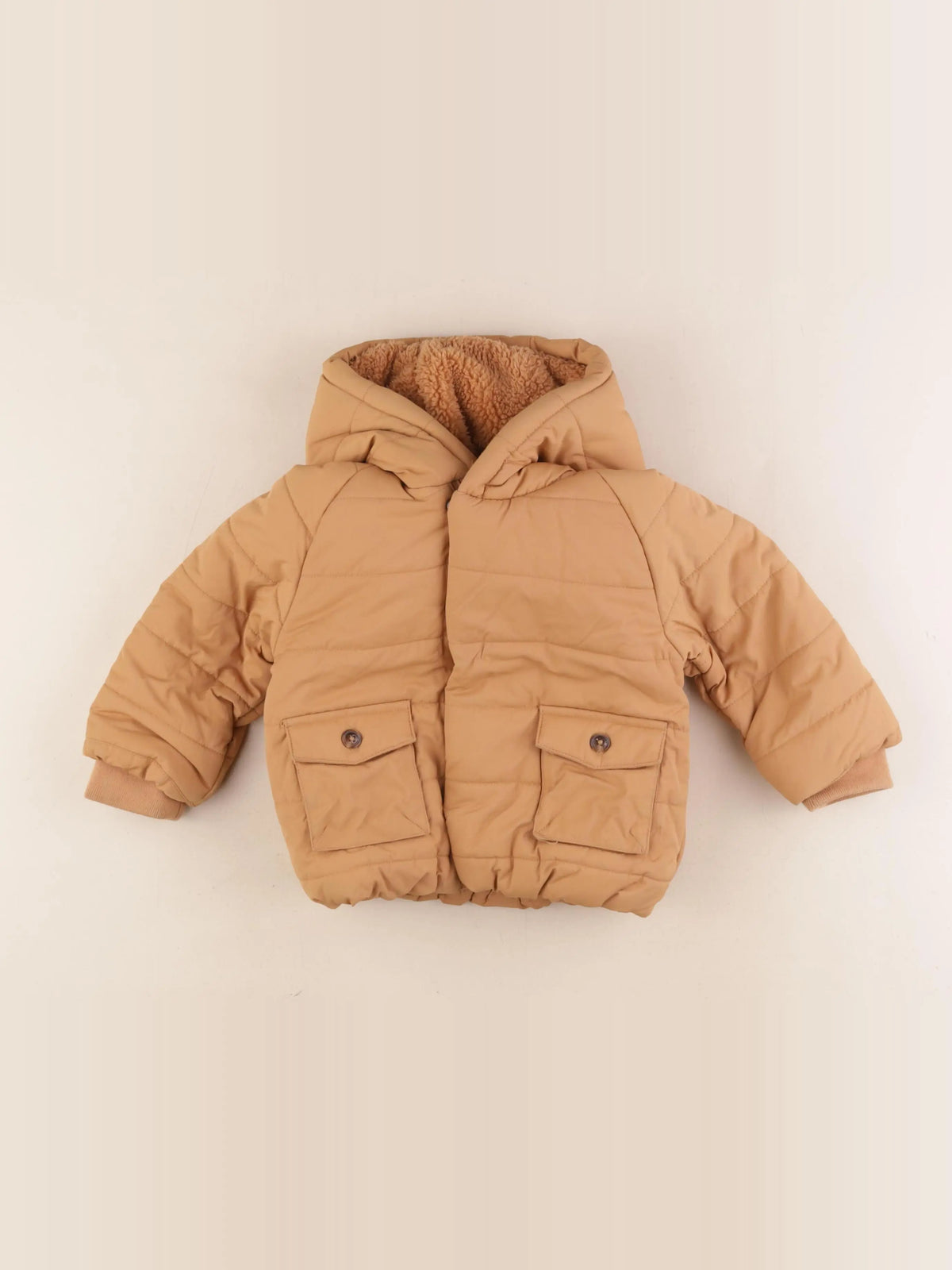 Vertbaudet - doudoune beige - 24 mois