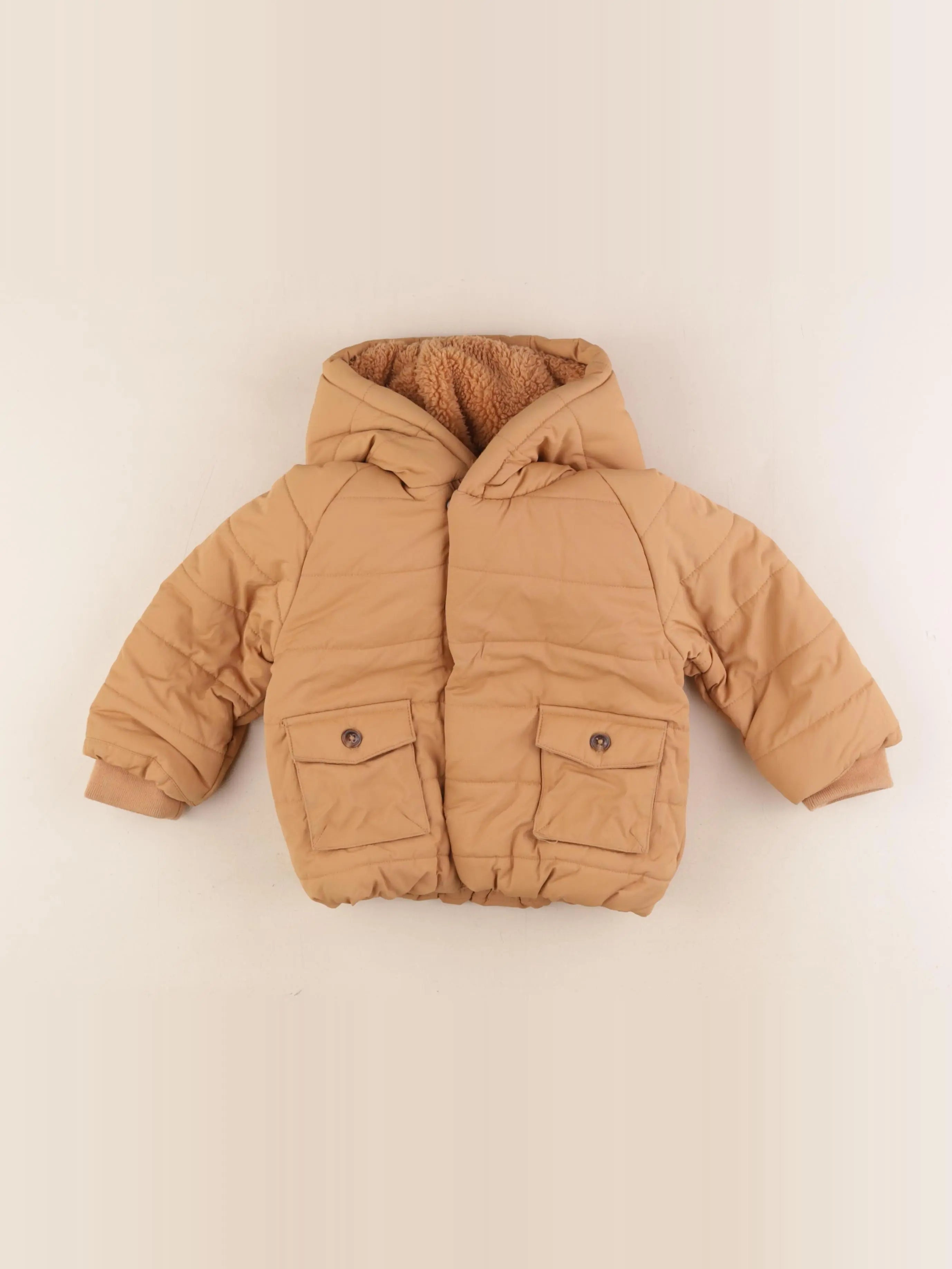 Vertbaudet - doudoune beige - 24 mois