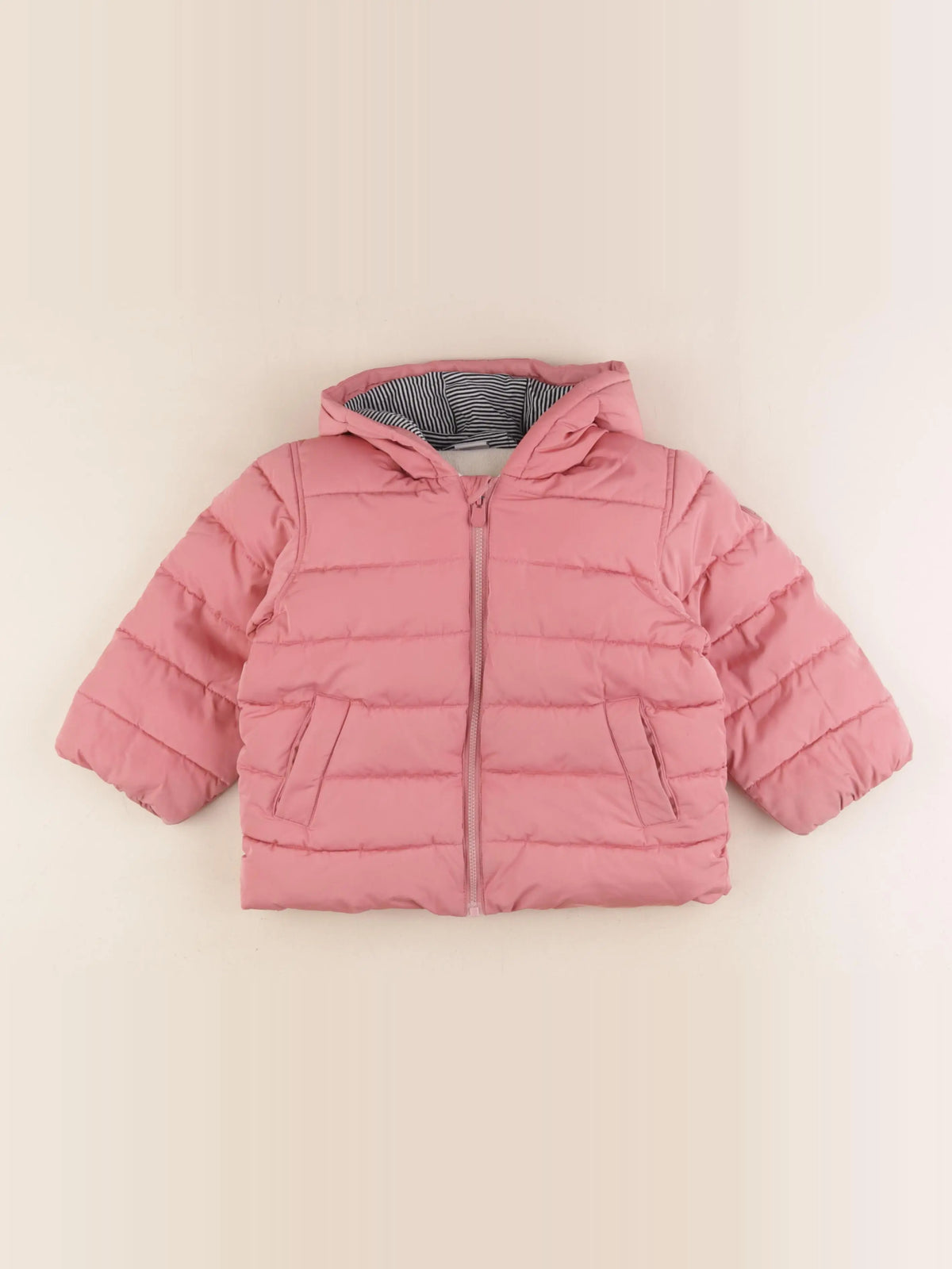 Petit Bateau - doudoune rose - 24 mois