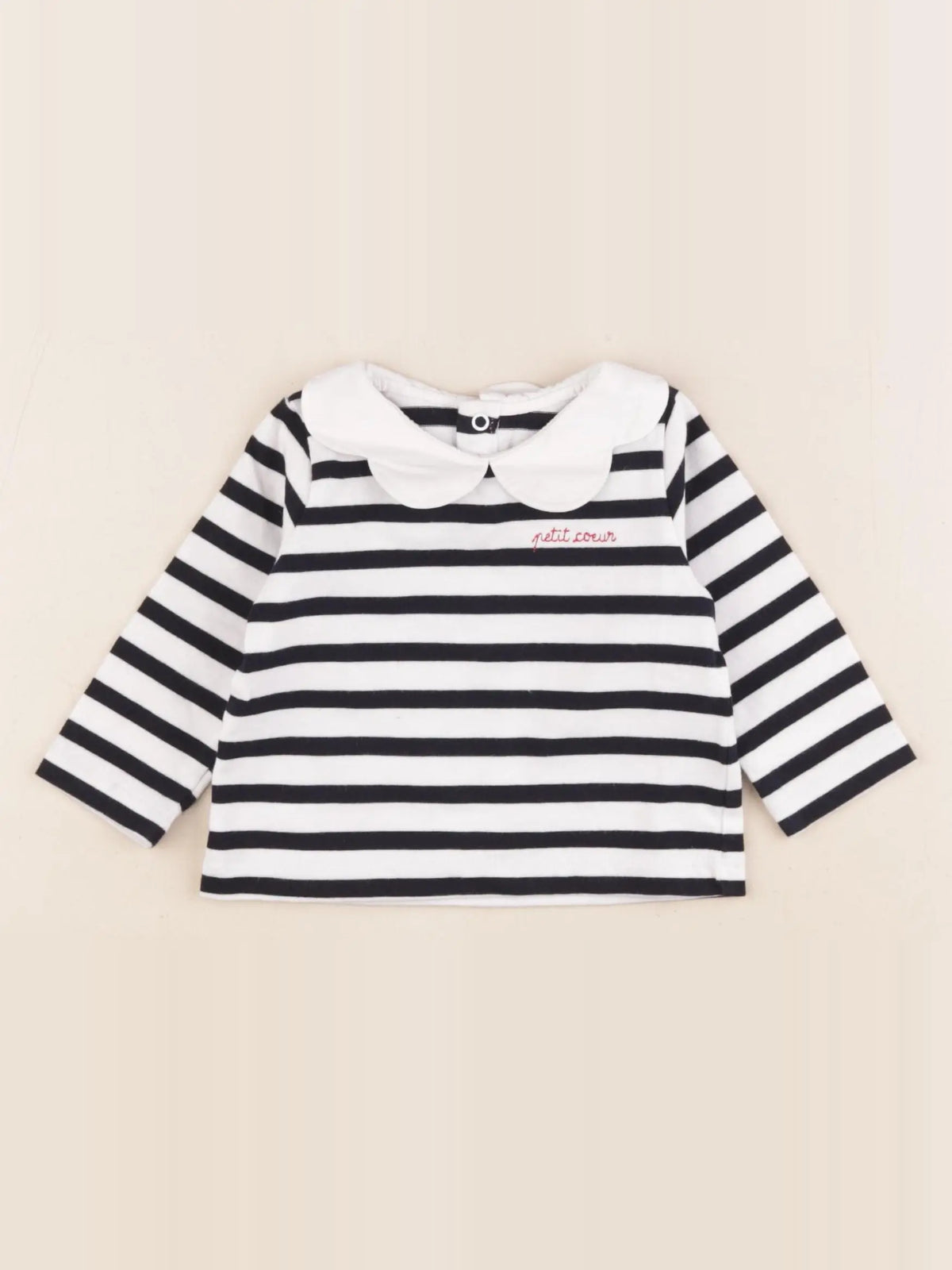 Jacadi - tee-shirt blanc, bleu - 6 mois