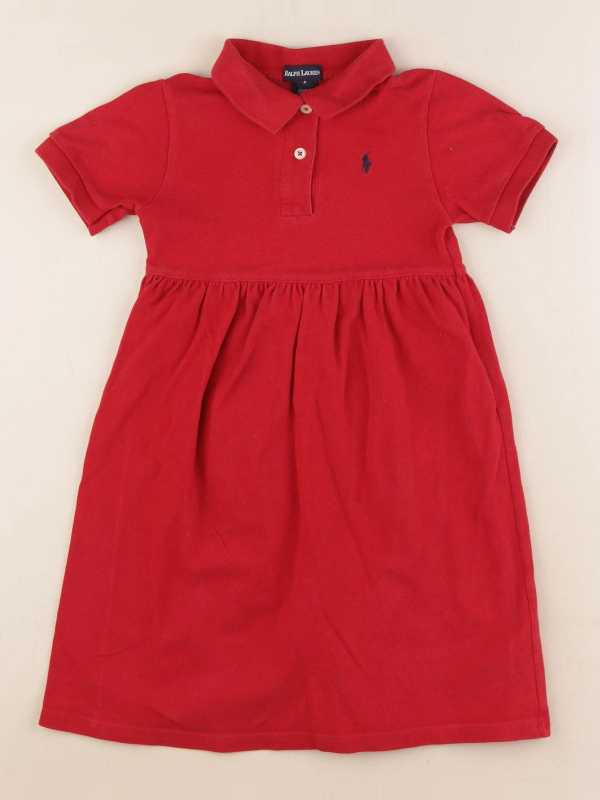 Ralph Lauren - robe rouge - 4 ans