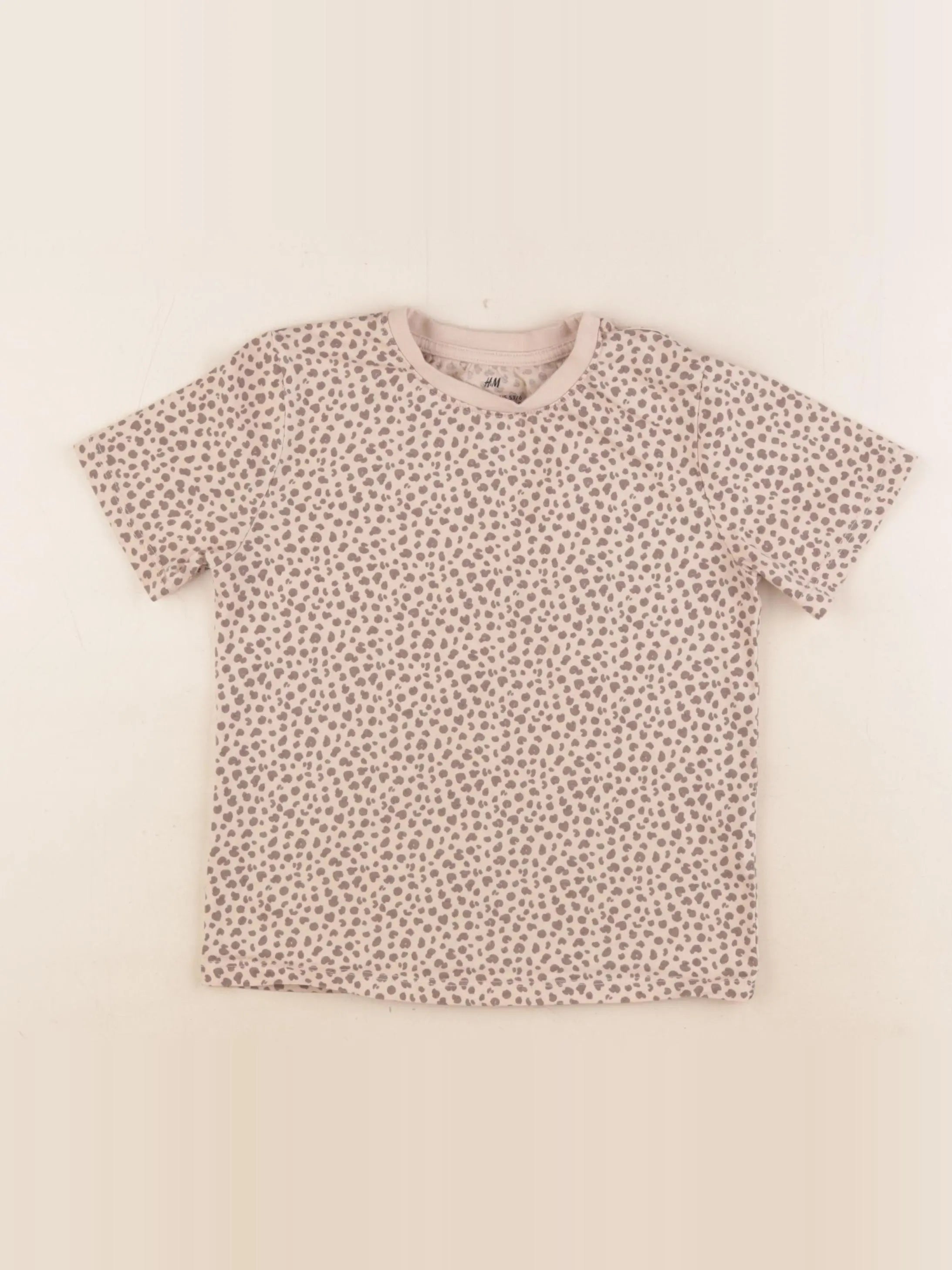 H&M - tee-shirt marron - 4/6 ans