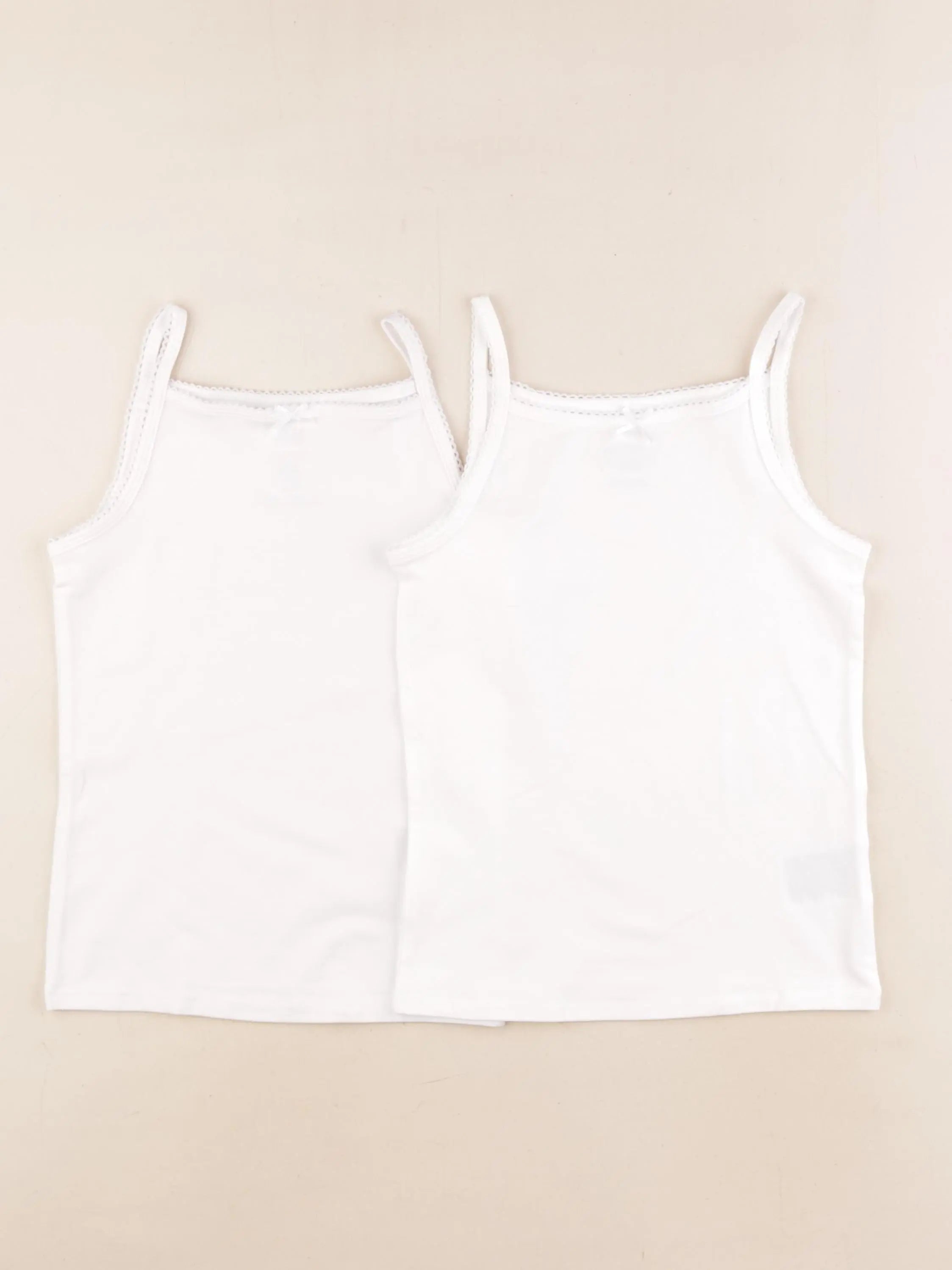 H&M - lot de 2 maillots de corps blanc - 4/6 ans