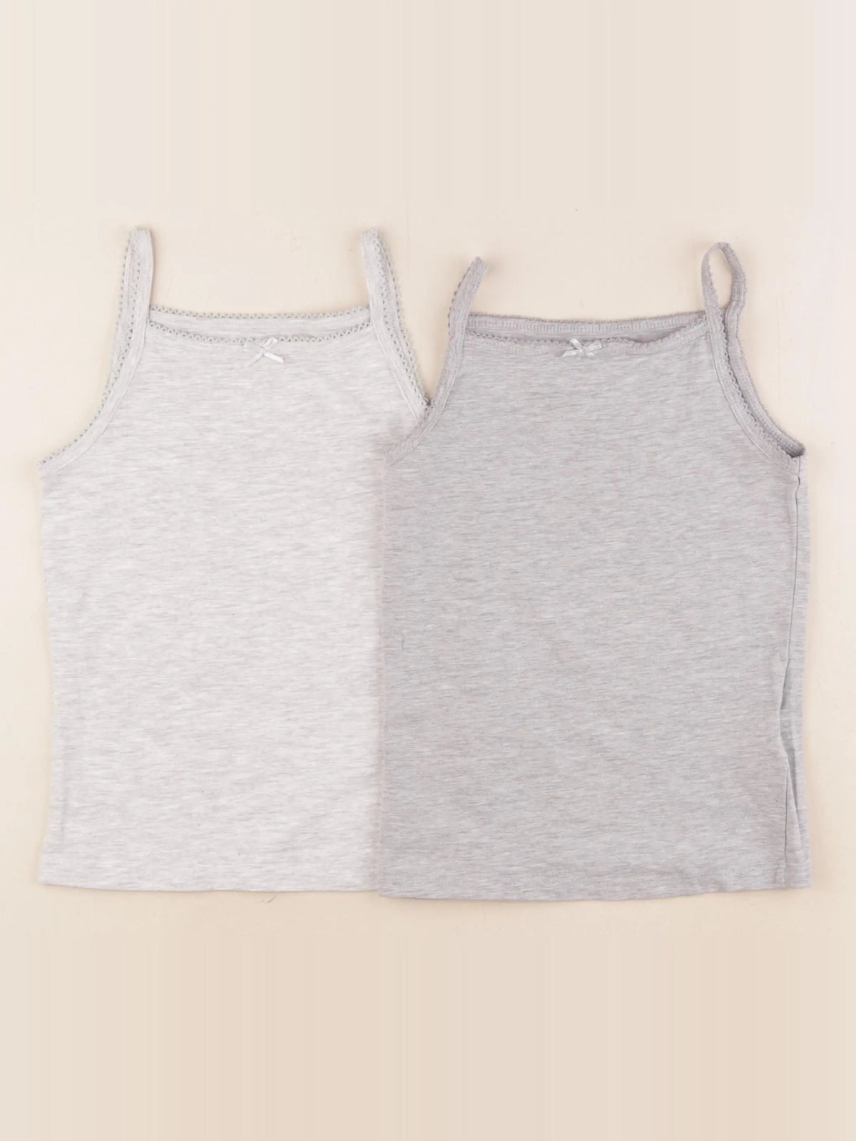 H&M - lot de 2 maillots de corps gris - 4/6 ans