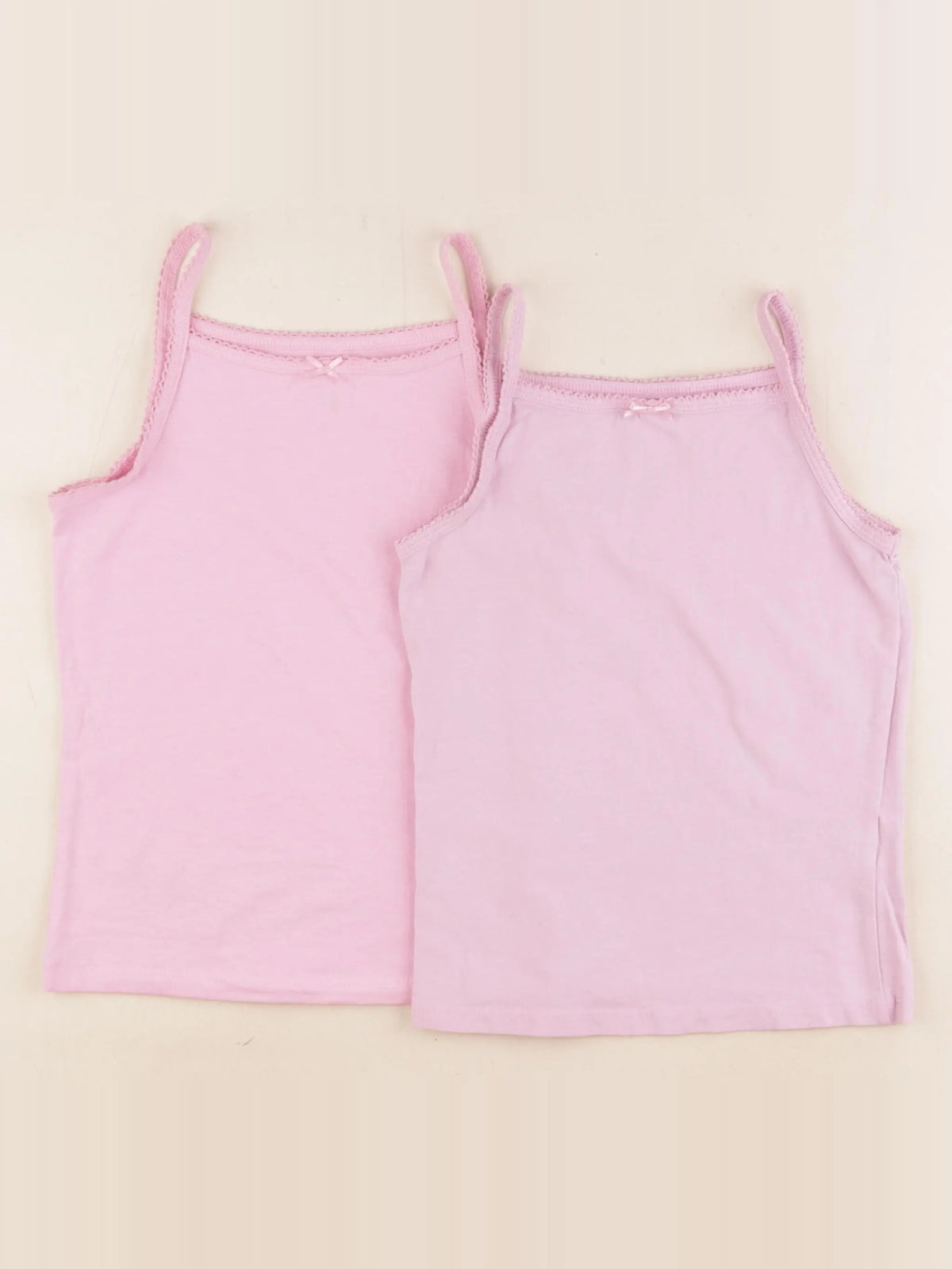 H&M - lot de 2 maillots de corps rose - 4/6 ans