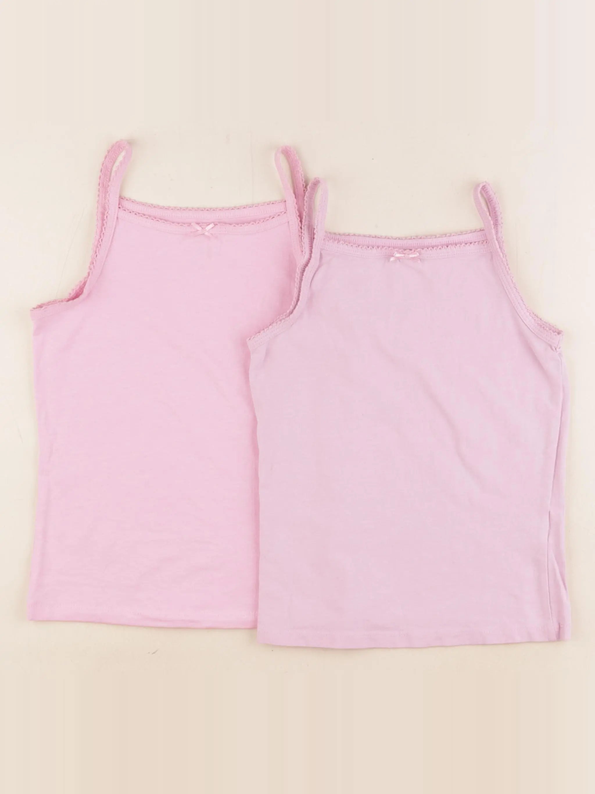 H&M - lot de 2 maillots de corps rose - 4/6 ans