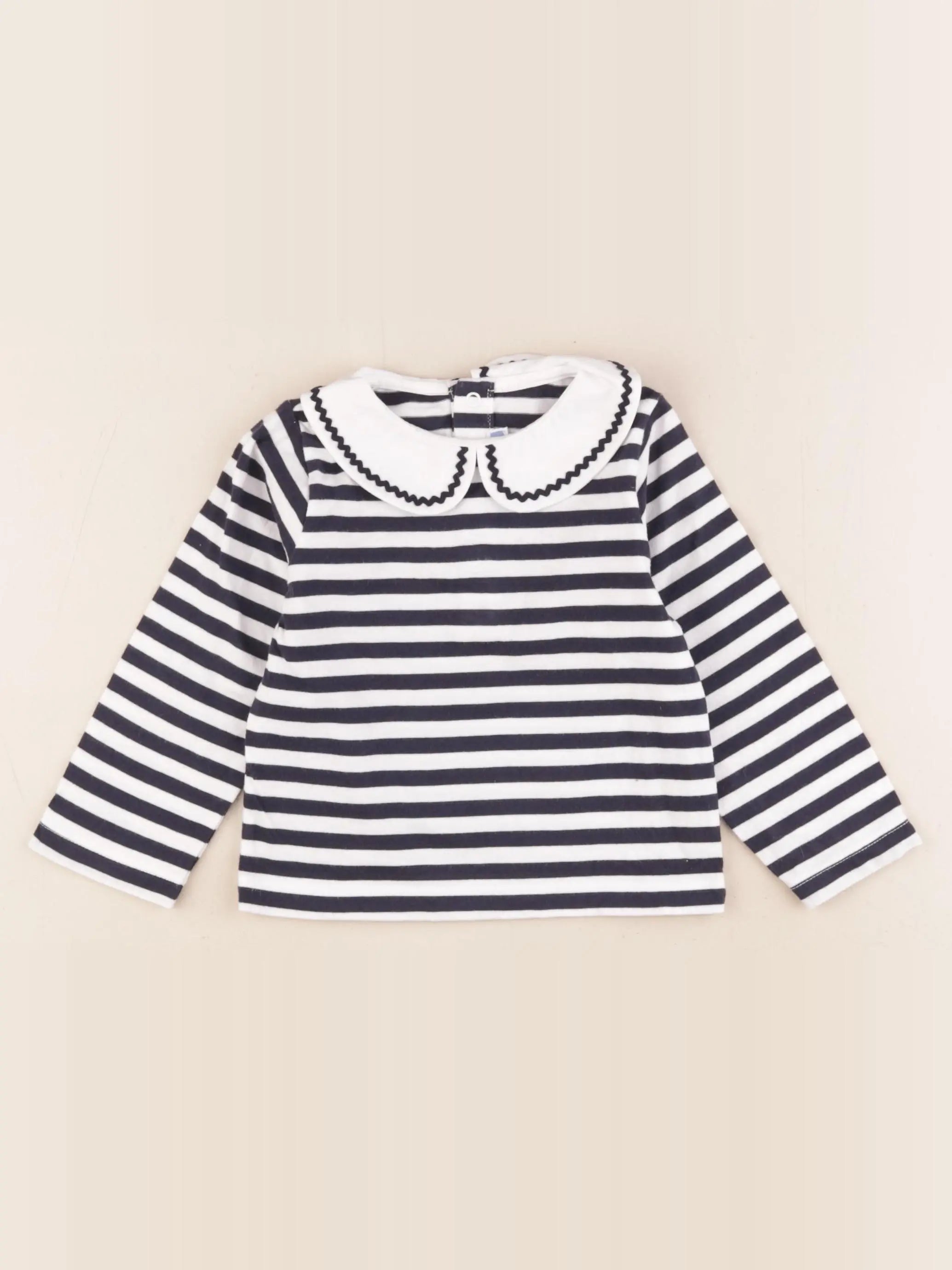 Jacadi - tee-shirt bleu, blanc - 24 mois