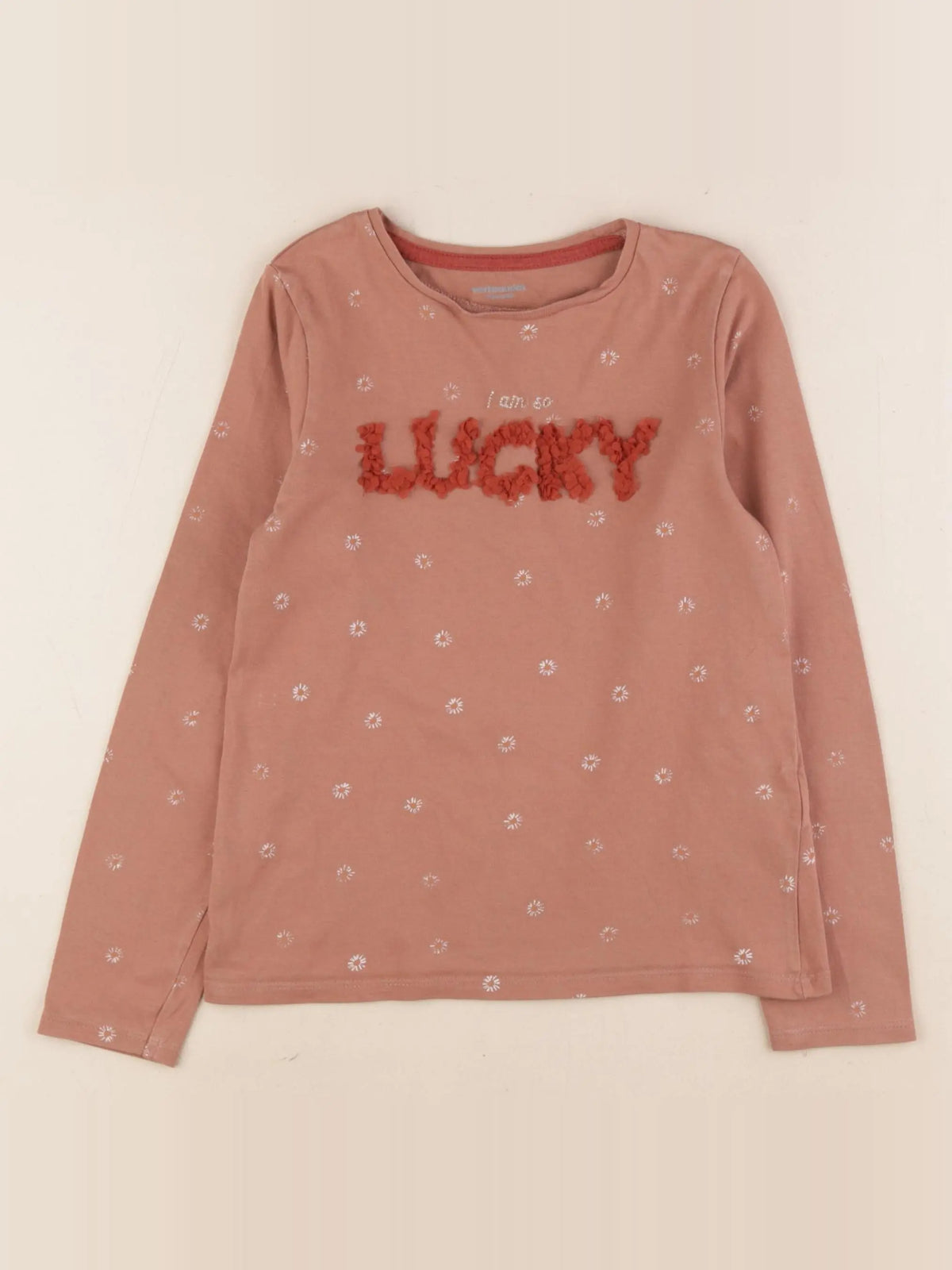 Vertbaudet - tee-shirt marron - 8 ans